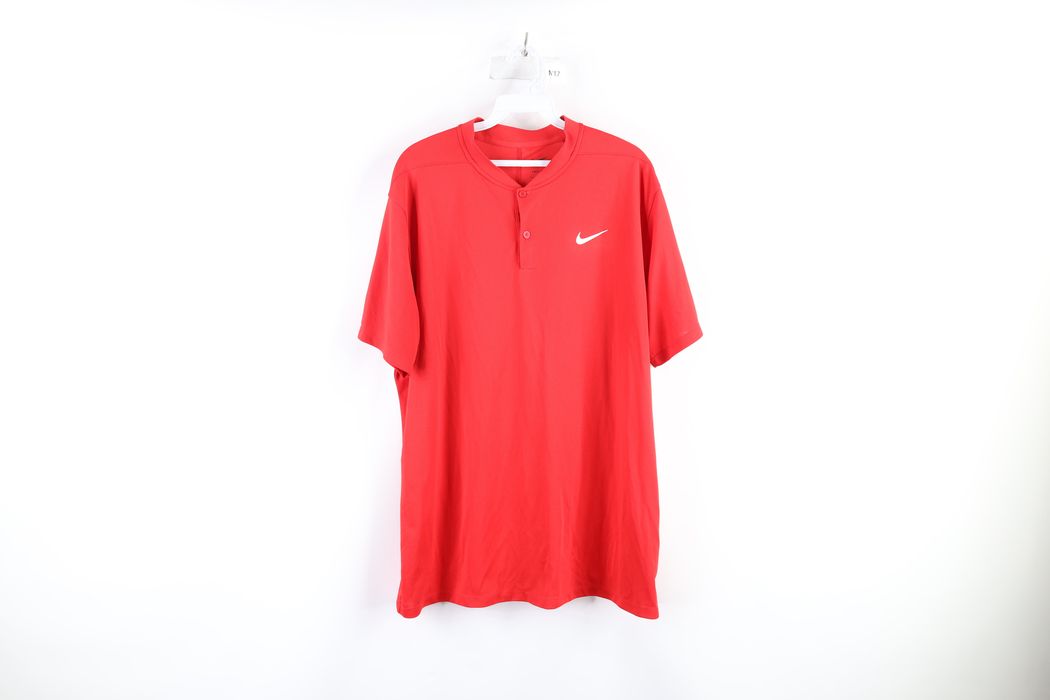 Nike Nike Victory Blade Short Sleeve Henley Golf Polo Shirt Red Grailed