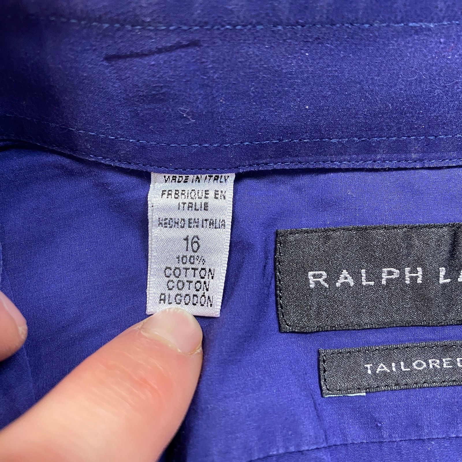 Ralph Lauren Ralph Lauren Black Label Tailored Fit Button Shirt 16 Italy Size US L / EU 52-54 / 3 - 7 Thumbnail