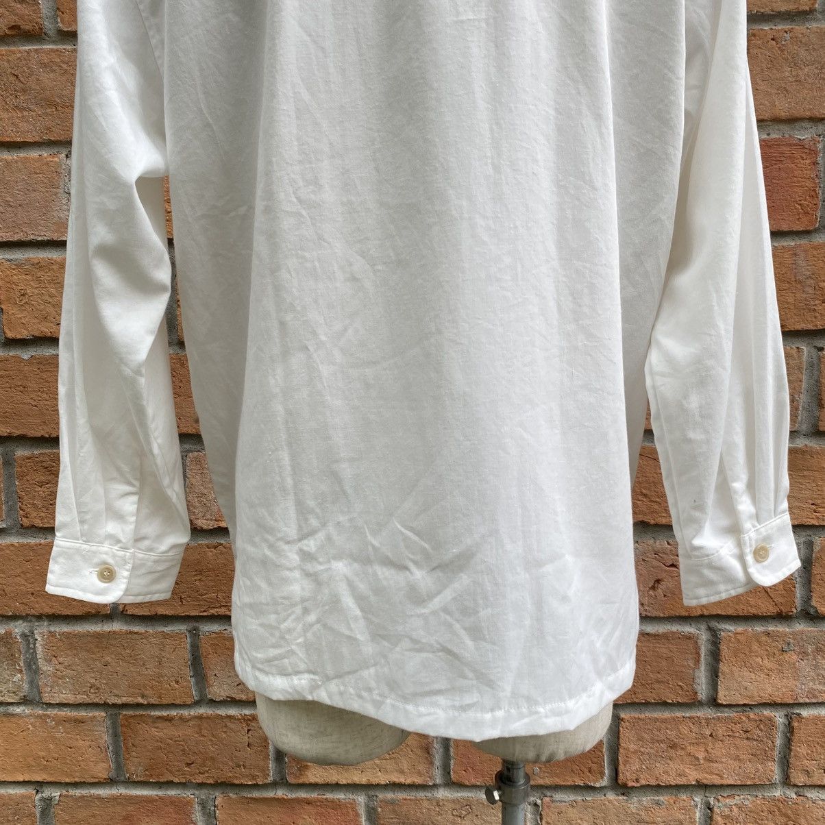 Vintage Vintage White Lace-Up Collar Long Sleeve Shirt Size US L / EU 52-54 / 3 - 15 Thumbnail