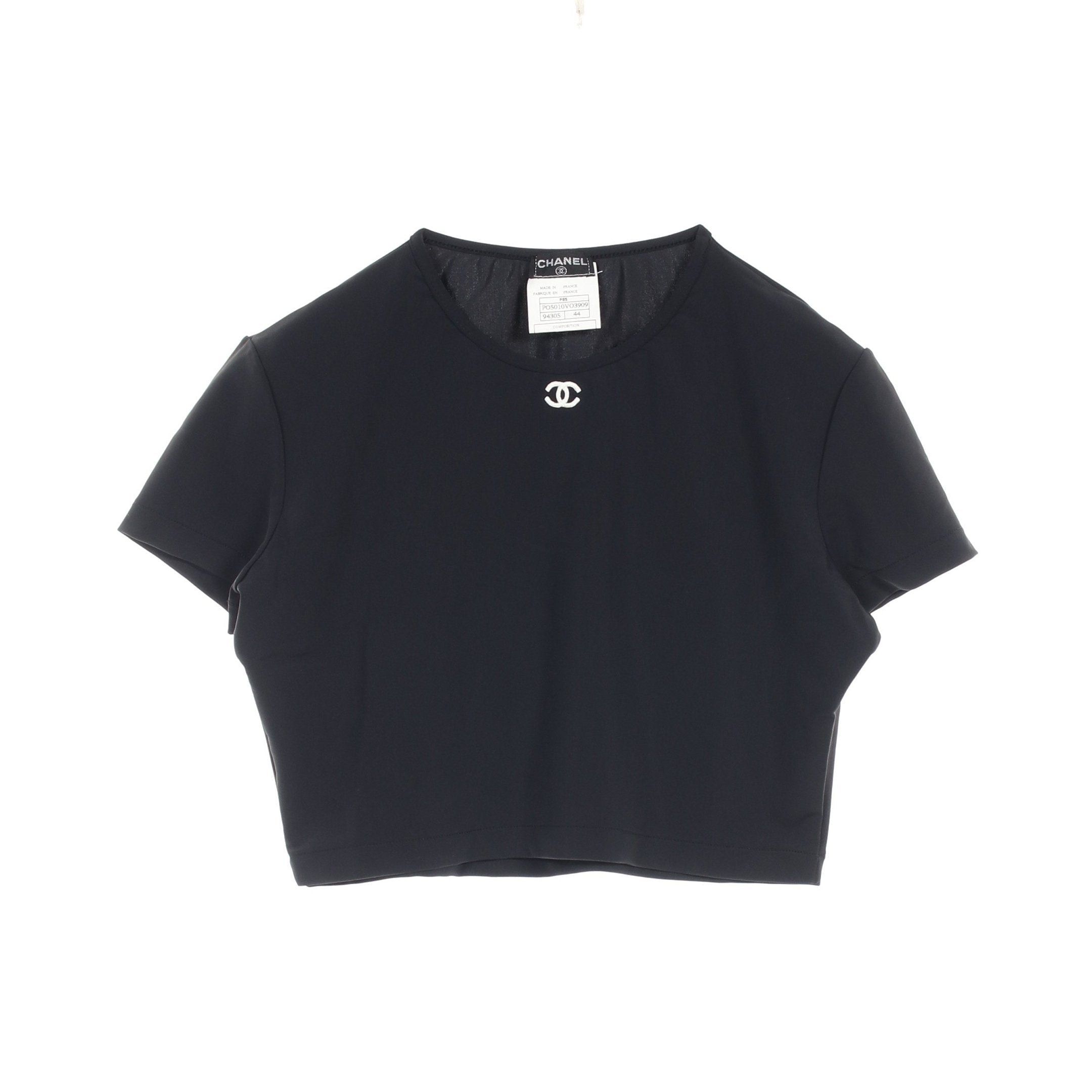 Chanel Coco Mark Cut And Sew Nylon Black