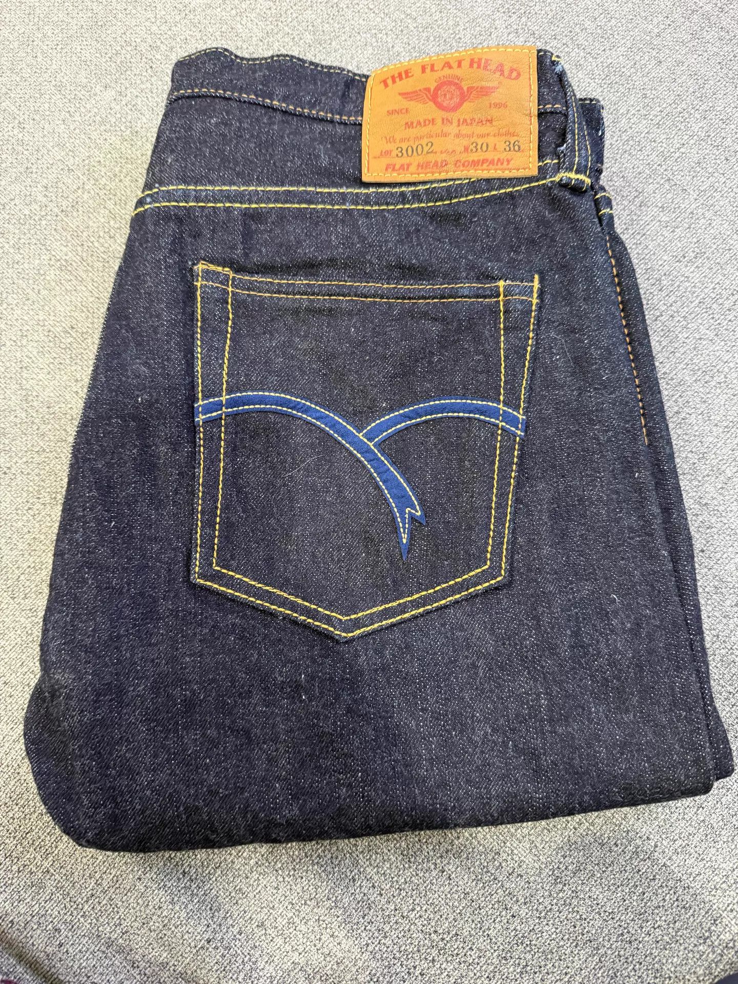 The Flat Head Flat Head W30 New Unwashed Hemmed RRL Evisu Size US 30 / EU 46 - 1 Thumbnail