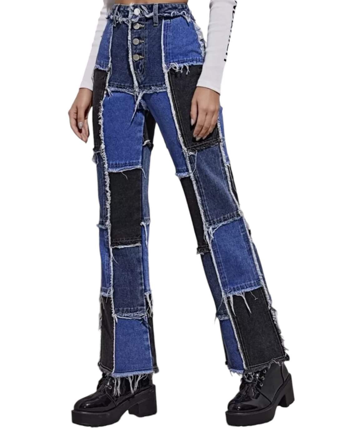 Vintage Japanese Brand Patchwork Flare Bell Bottom Jeans