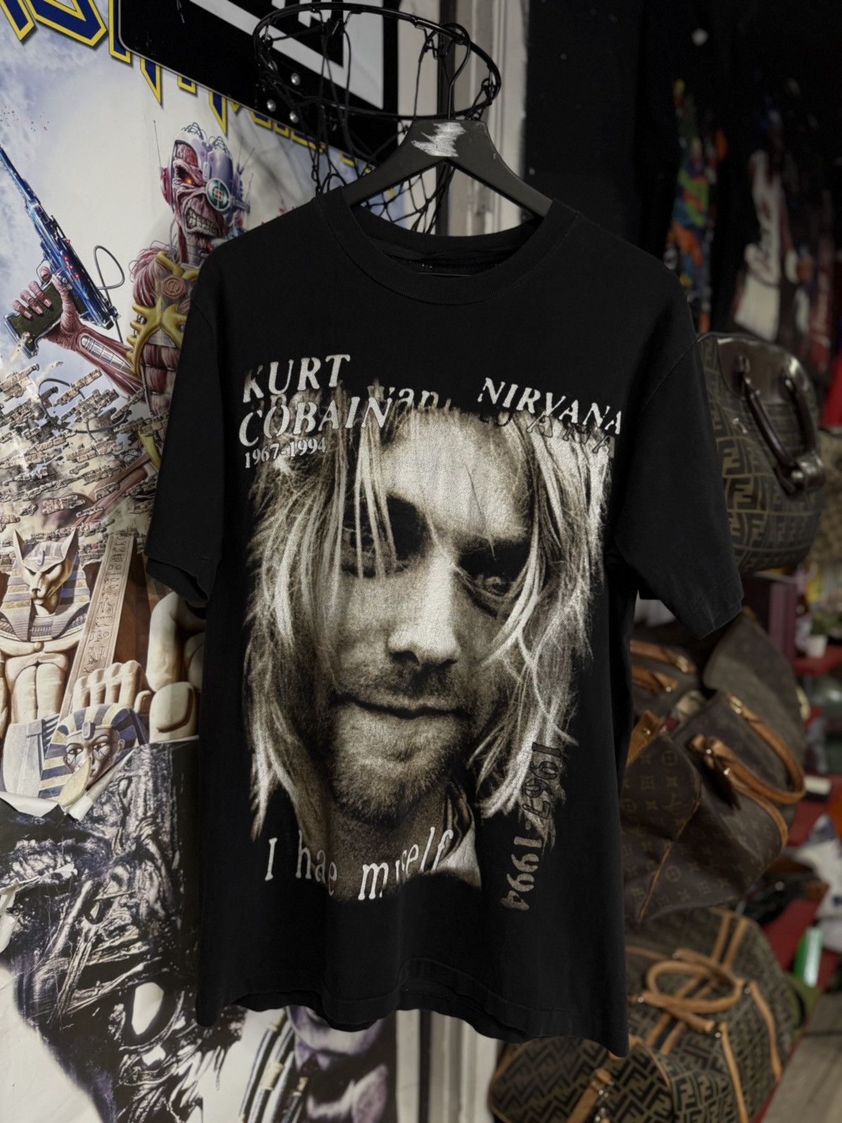 Vintage Vintage 90’s Kurt Cobain T-Shirt Rare Nirvana Tee Size Med Size US M / EU 48-50 / 2 - 1 Thumbnail