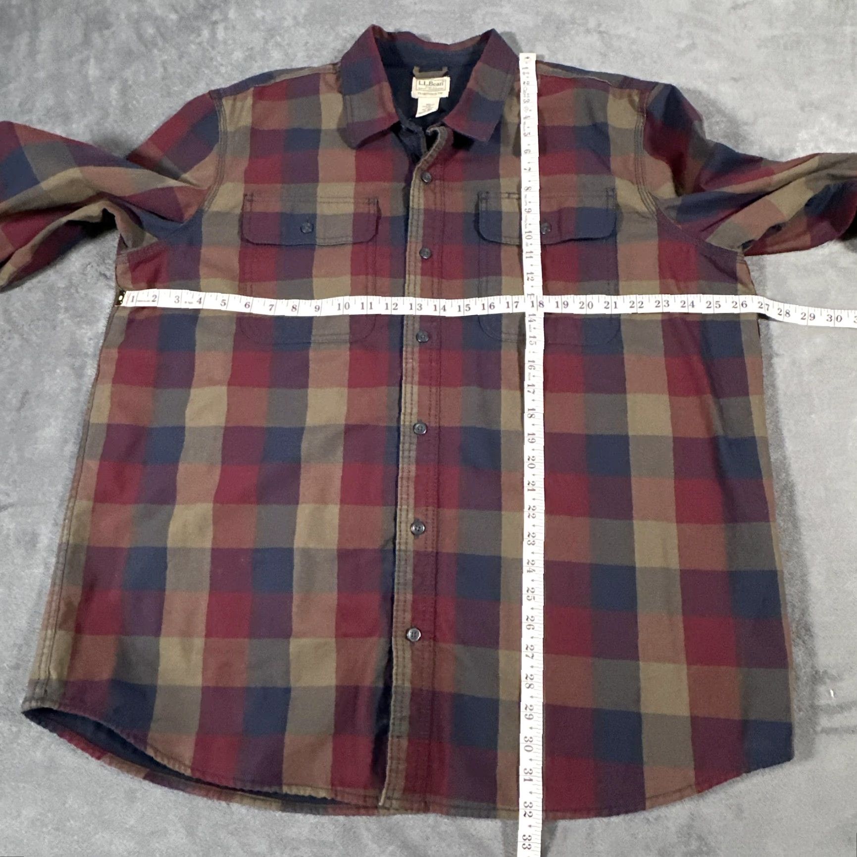 Vintage VINTAGE LL Bean Hurricane Shirt Mens XL Red Blue Plaid Flannel Lined Cotton Canvas Chore Size US XL / EU 56 / 4 - 4 Thumbnail
