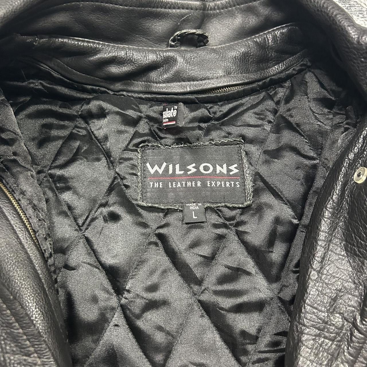 Wilsons Leather Men's L Wilsons Black Leather Jacket thinsulate Size US L / EU 52-54 / 3 - 2 Thumbnail