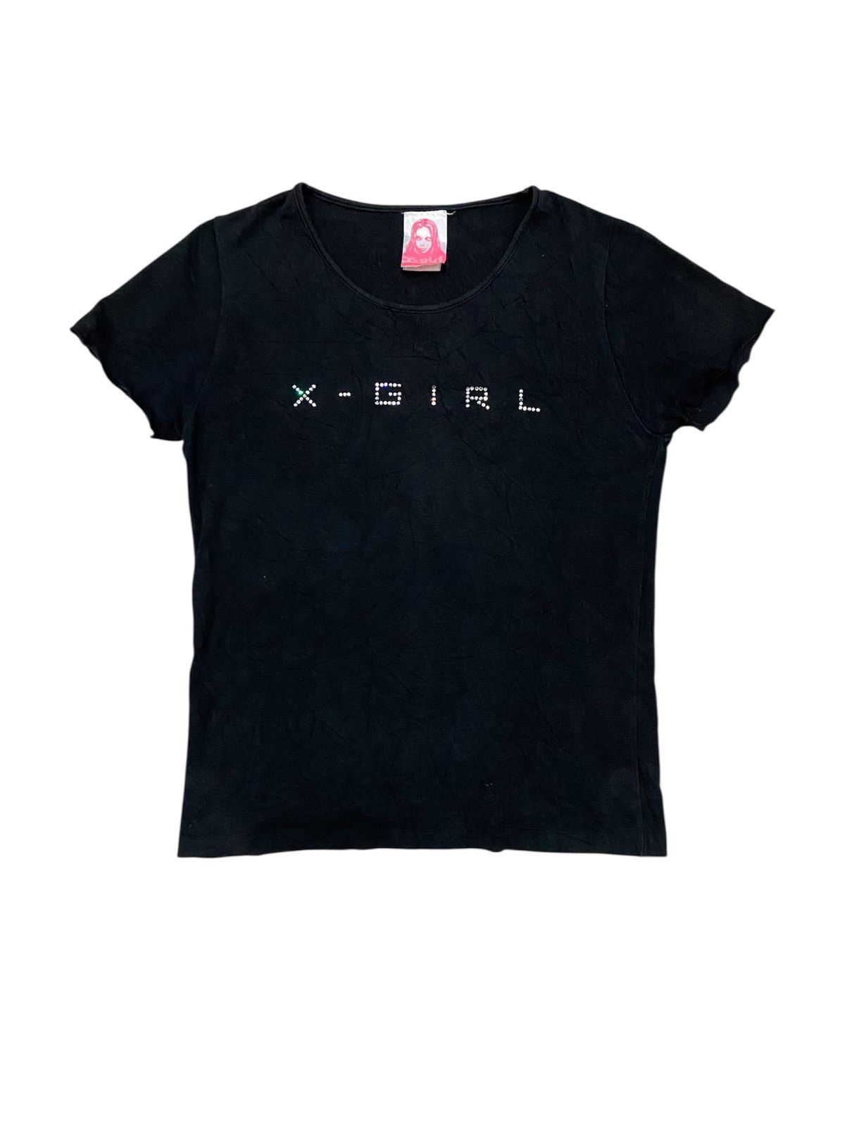 Beauty Beast × Hysteric Glamour × Swarovski 🔥1990s X-Girl Swarovski center logo tee Size S / US 4 / IT 40 - 1 Thumbnail