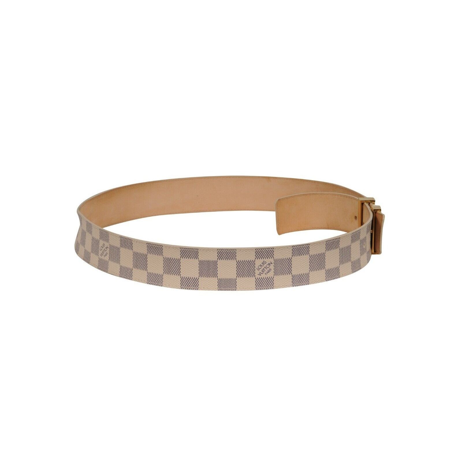 Louis Vuitton Damier Azur Initials Belt 40MM 90 36 Cream Size 36 - 8 Thumbnail
