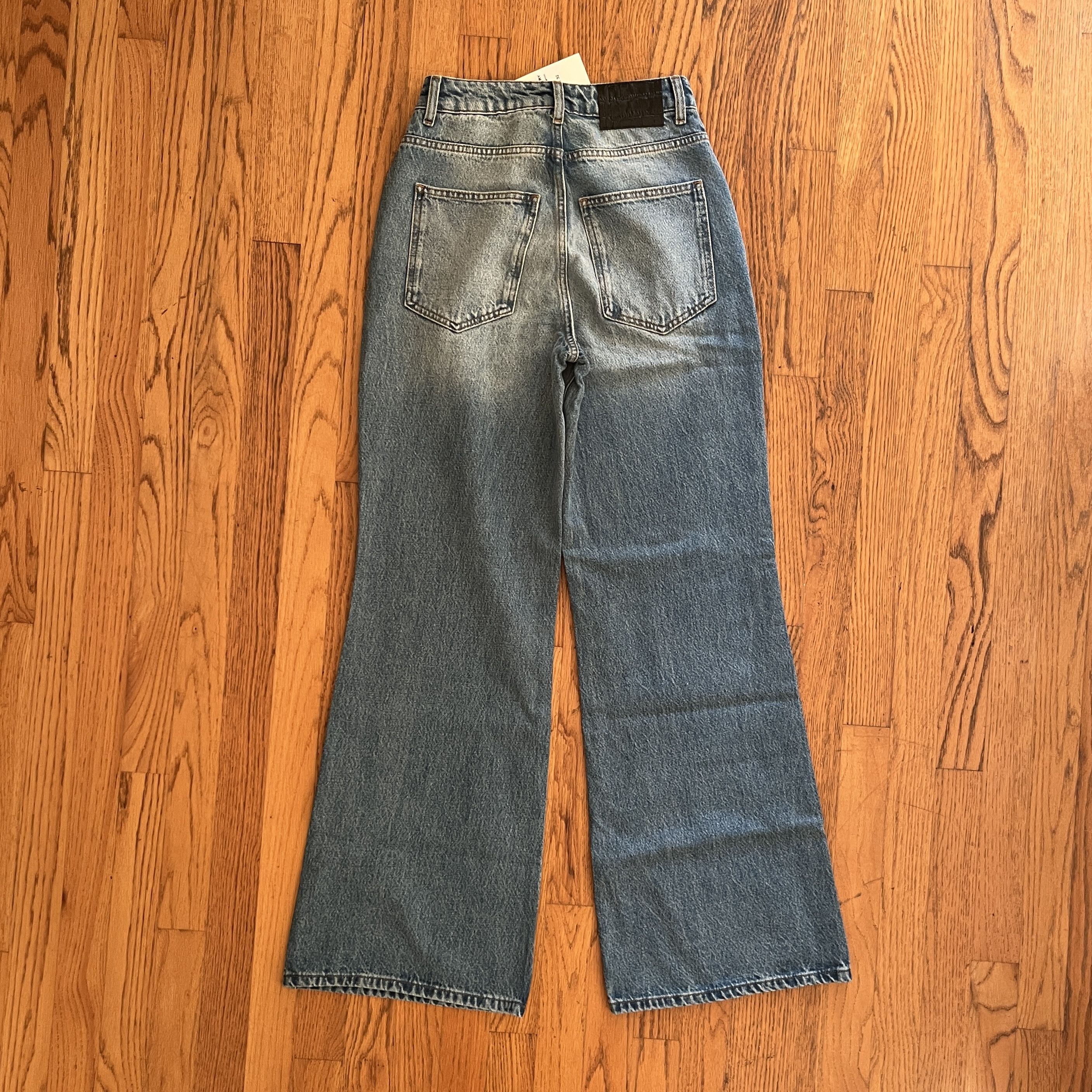 Pearled Ivory Pearled Ivory Flared Sandblasted Blue Denim Jeans Size US 26 / EU 42 - 2 Thumbnail