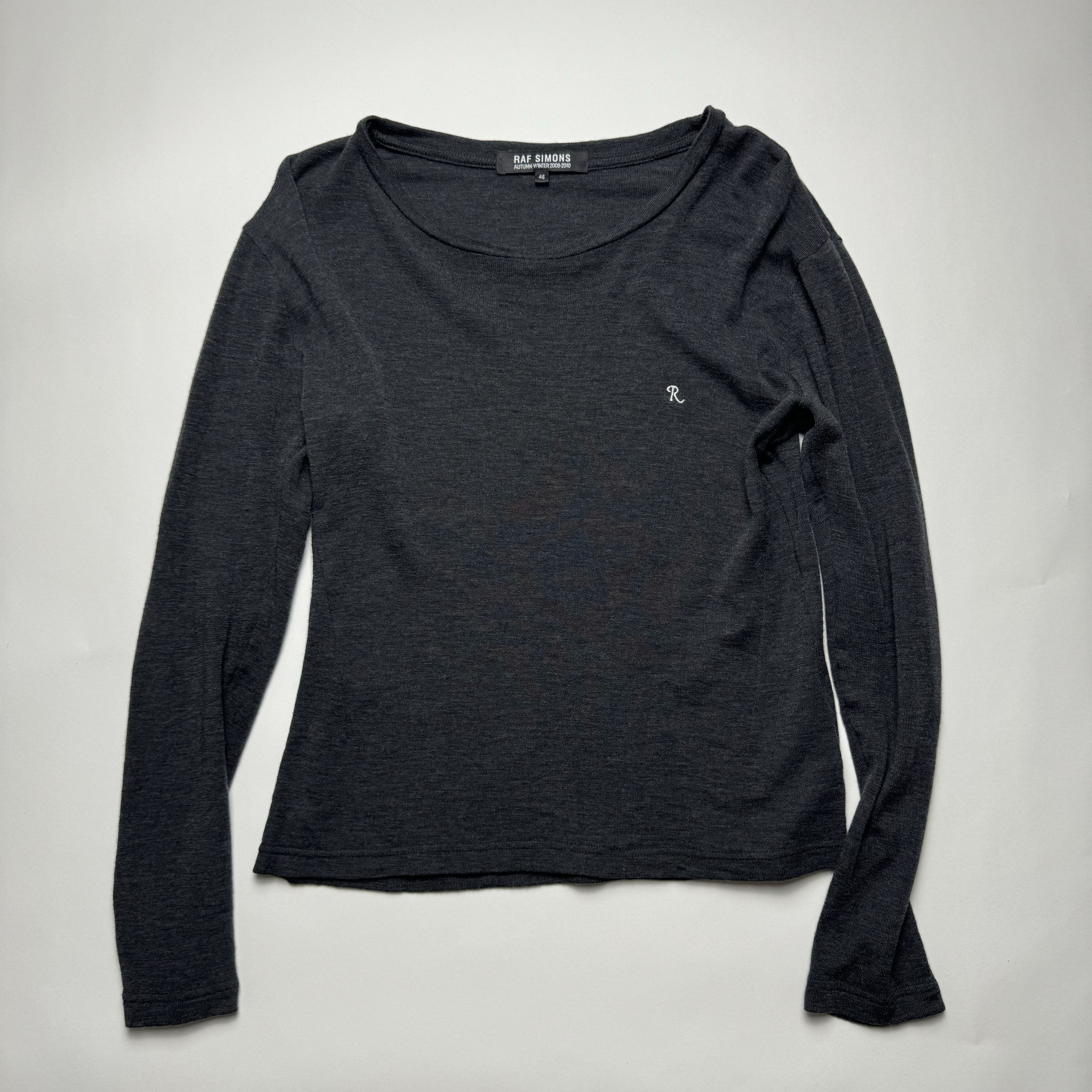 Raf Simons AW2009 Knit Long Sleeve Logo T-shirt | Grailed