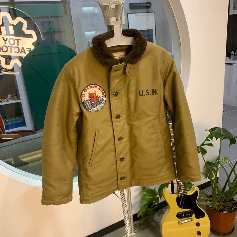 The Real McCoys Size38 n-1 Navy Deck Jacket
