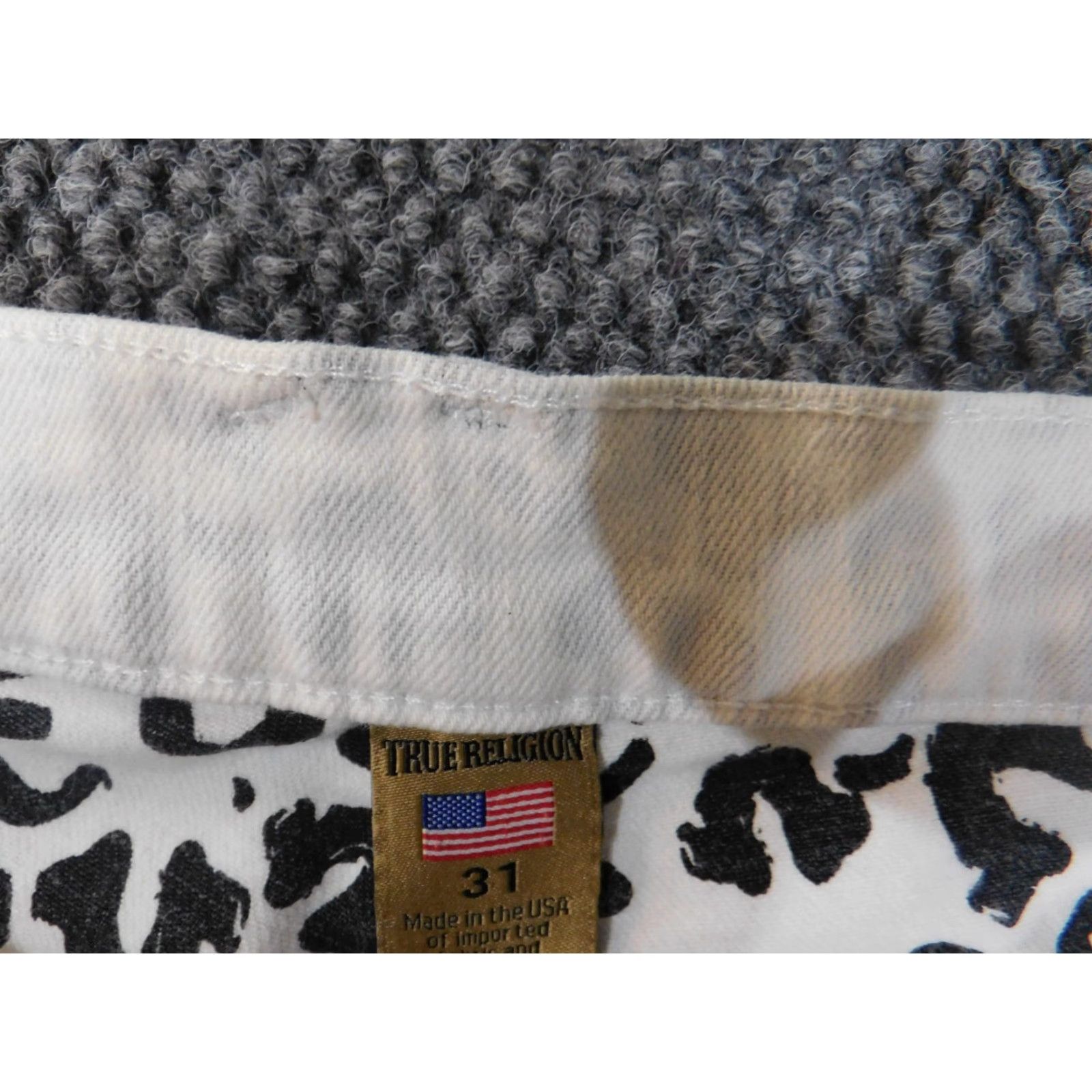 True Religion true religion jeans Women size 31 white denim zipper relaxed skinny vintage cowboy 27in inseam stretch regular 31 in pants Womens Size 24" / US 00 / IT 34 - 4 Thumbnail