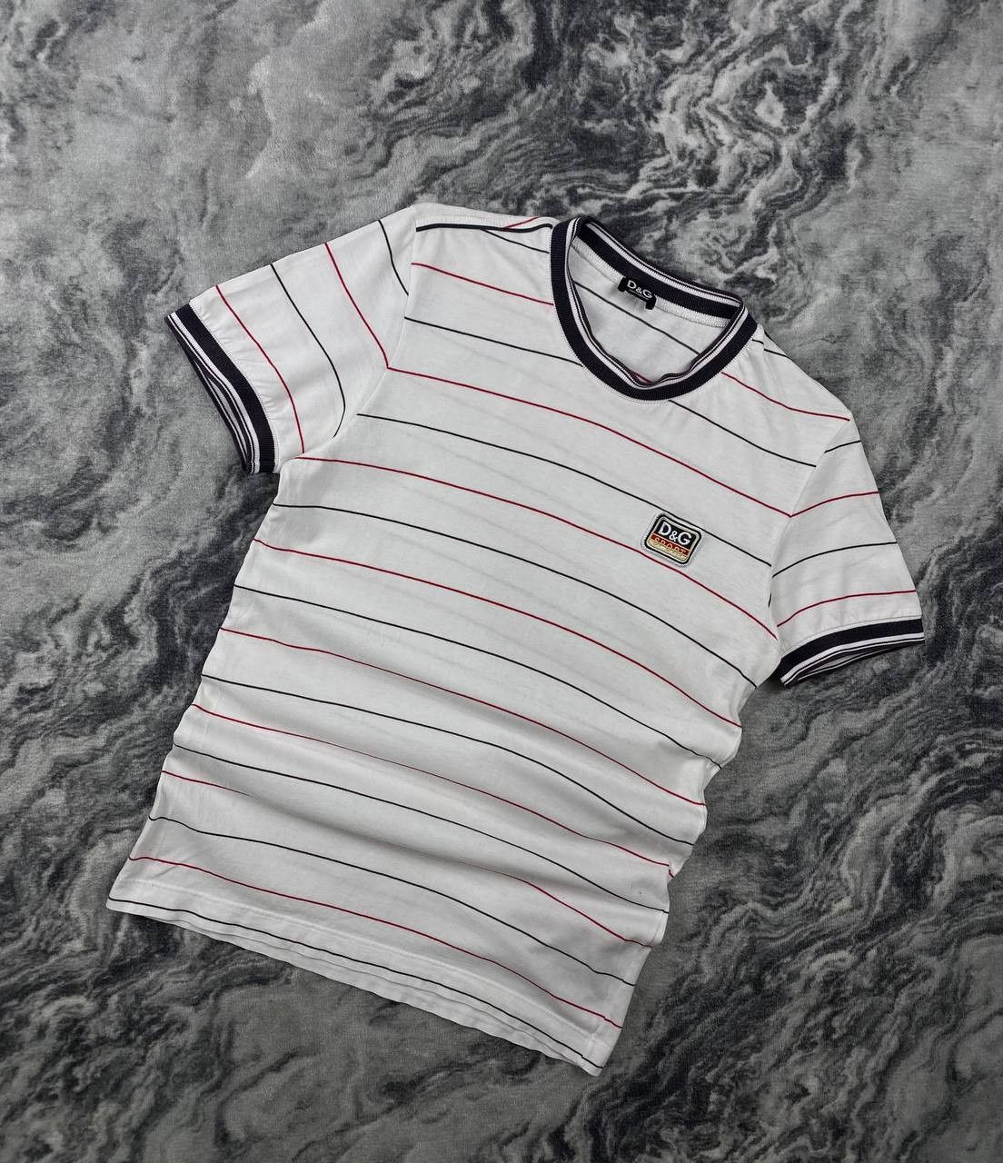 Dolce & Gabbana Vintage Dolce Gabbana Striped DG T-Shirt Men Size 48 White Size US M / EU 48-50 / 2 - 1 Thumbnail