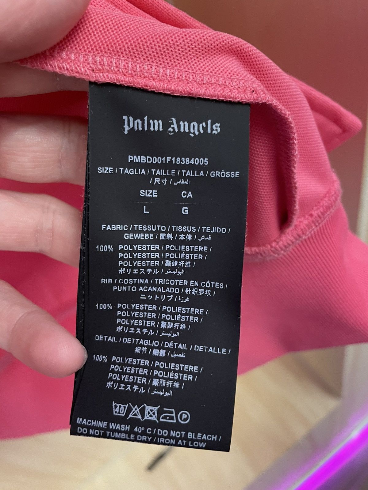 Palm Angels Palm Angels Pink Track Jacket Size US L / EU 52-54 / 3 - 7 Thumbnail