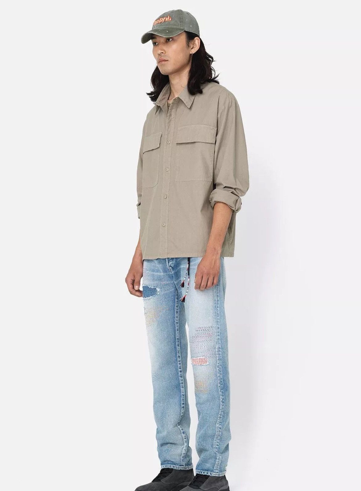 John Elliott Cotton Himalayan Work Shirt - Tan - Size 1 (Small) Size US S / EU 44-46 / 1 - 2 Thumbnail