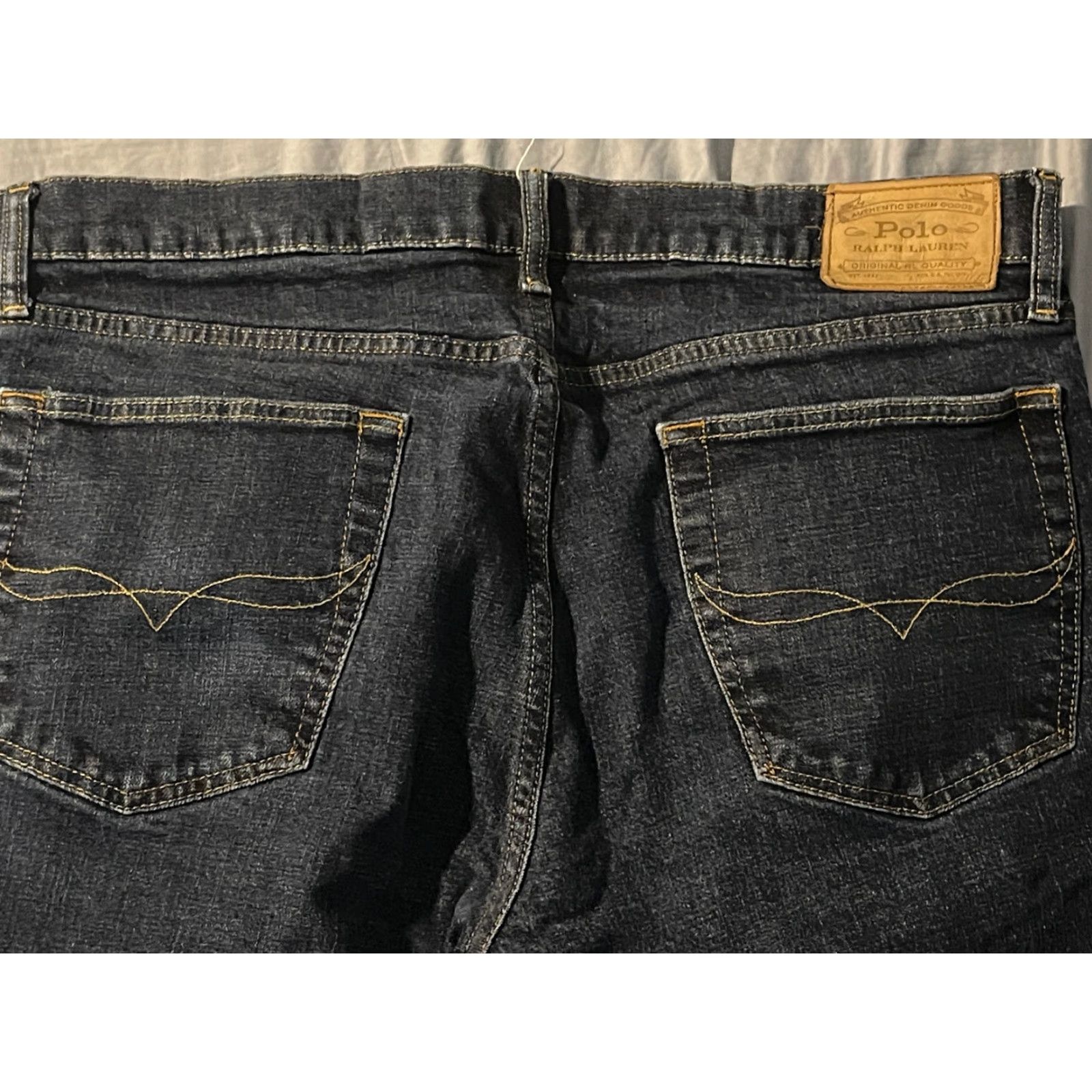 Polo Ralph Lauren Polo Ralph Lauren Jeans Men Slim Straight Varick 37x31 Blue Denim 5-Pocket Logo Slimming Modern Regular Mens Size US M / EU 48-50 / 2 - 6 Thumbnail