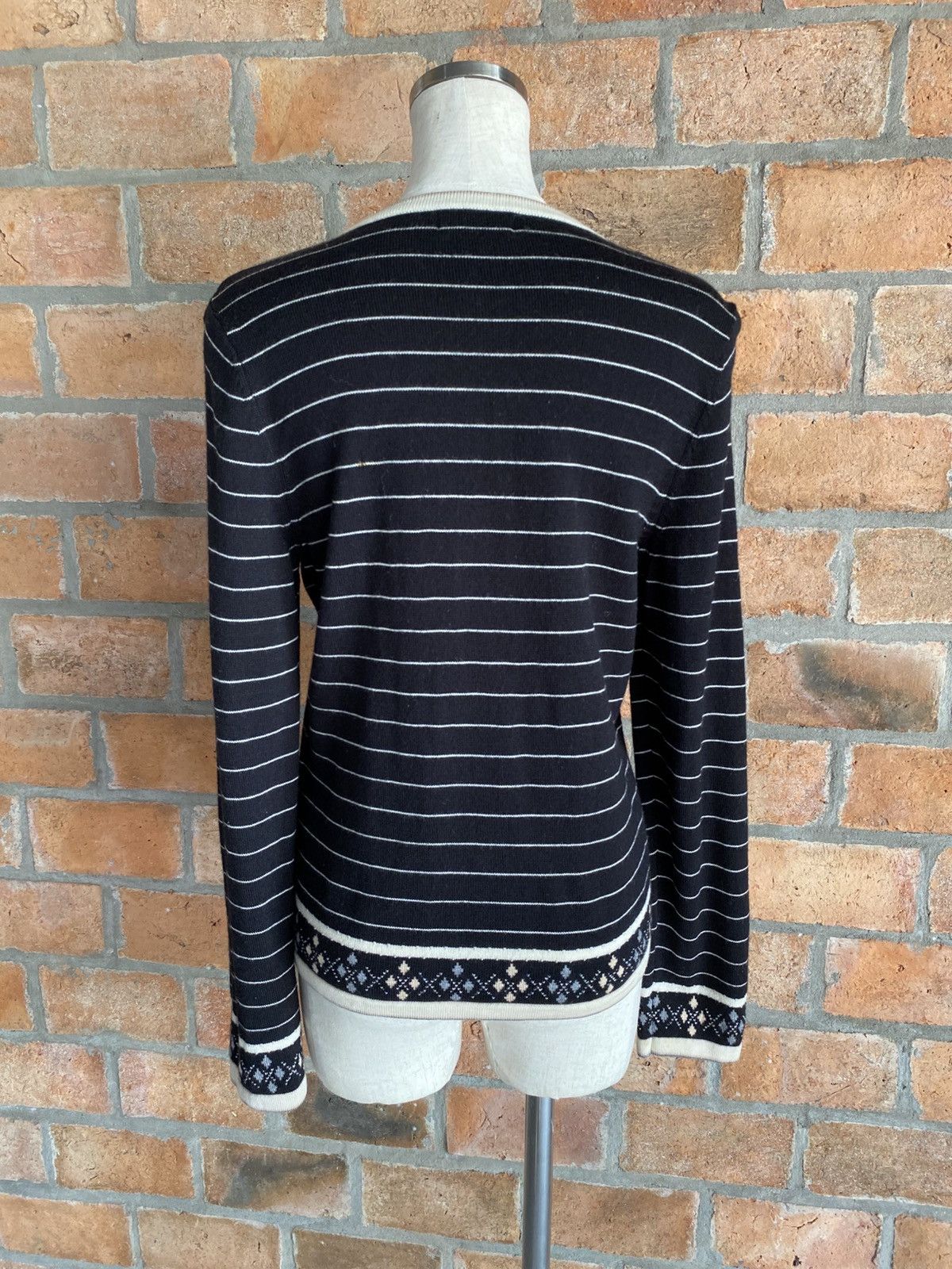 Courreges Courrèges Black Striped Cardigan. Size ONE SIZE - 2 Thumbnail