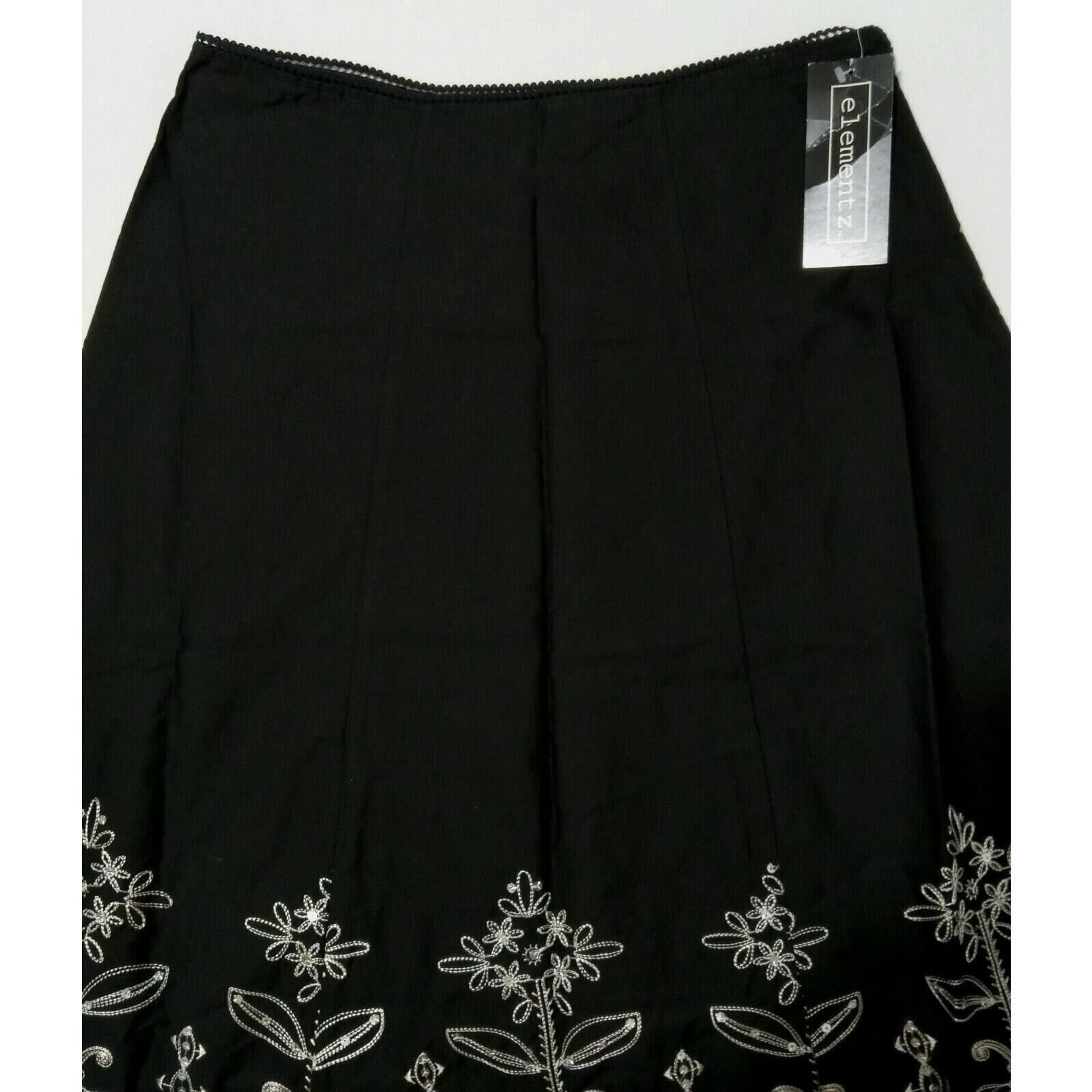 & Other Stories New Elementz Embroidered Skirt M 30X28 A-Line Lined Floral Size 30" / US 8 / IT 44 - 3 Thumbnail