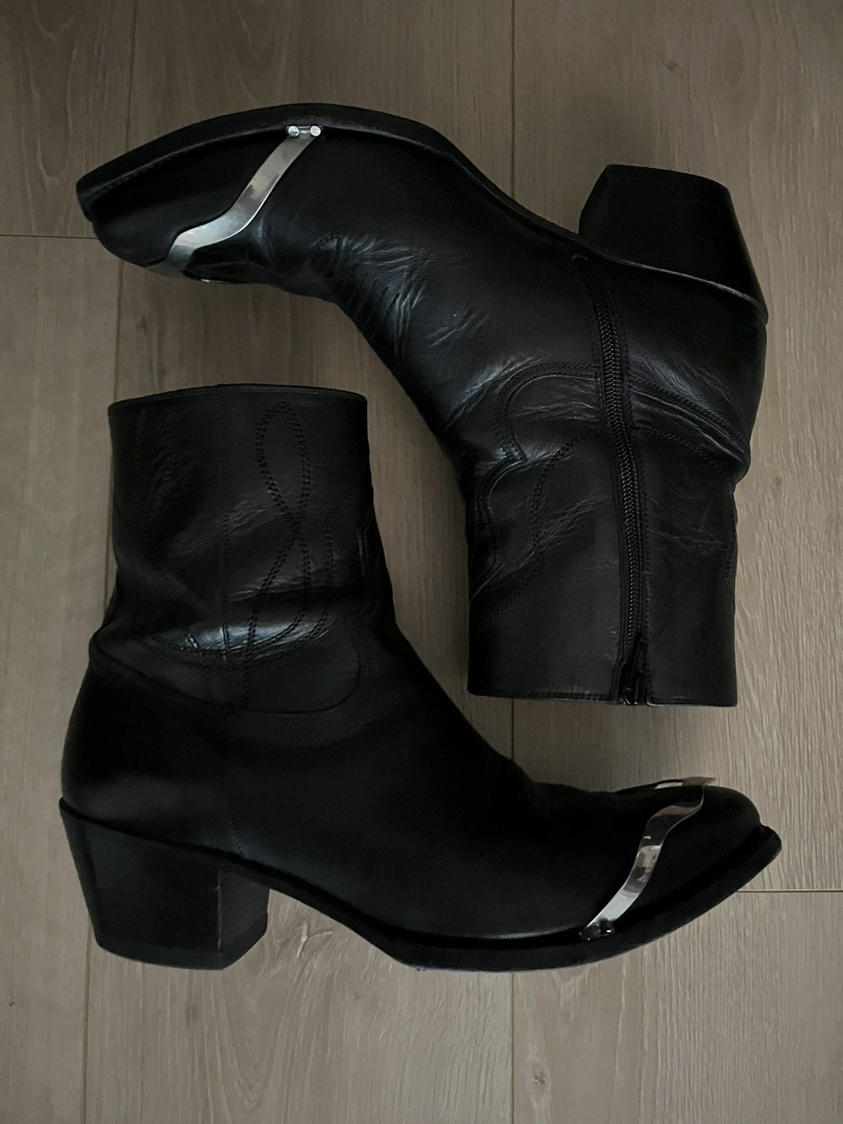 Celine SS22 Metal Toe Western Boots | Grailed