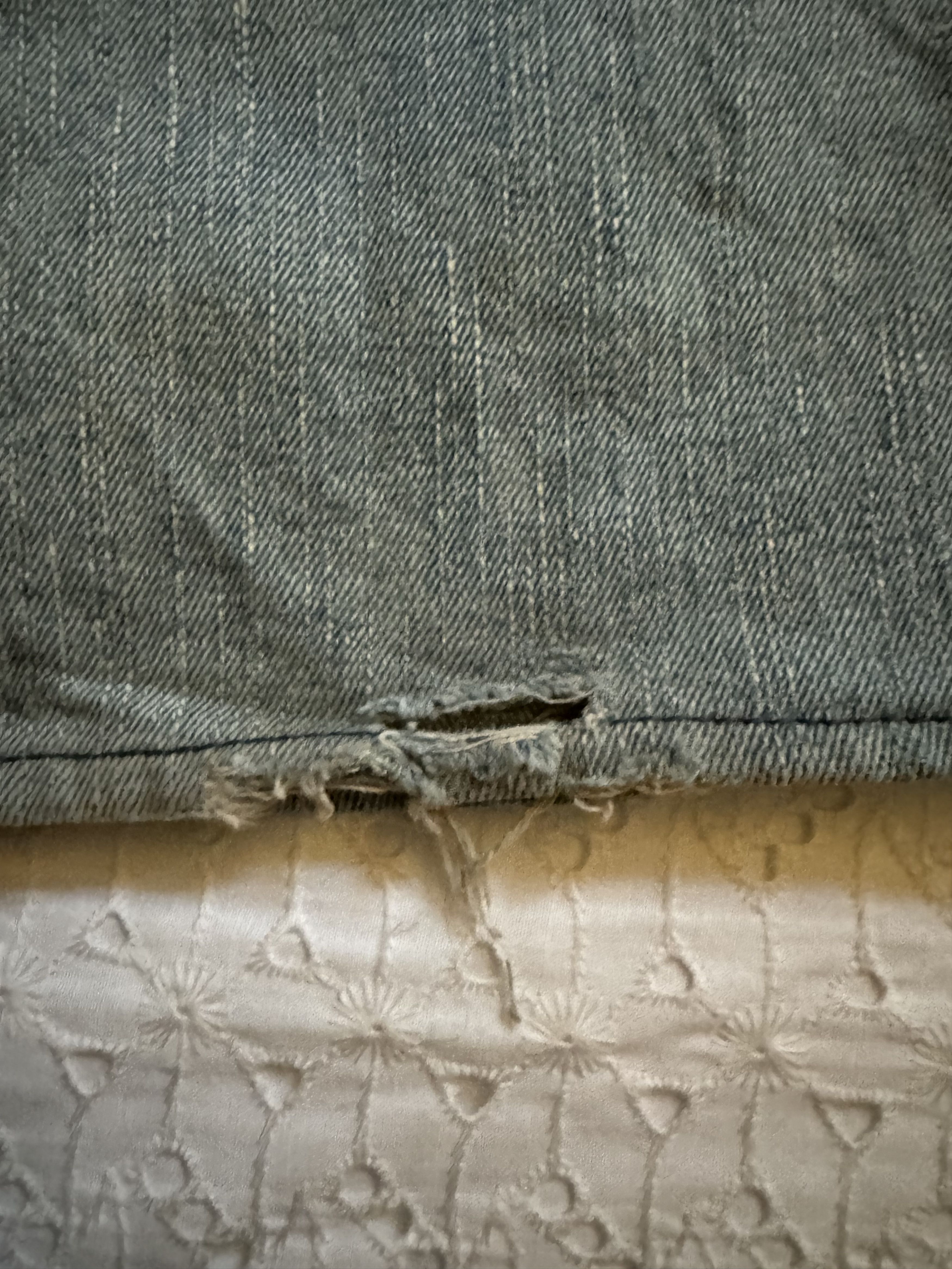 20471120 ABX Distressed Sashiko Thread I6W9 Style Rusty Denim (AD15) Size US 28 / EU 44 - 6 Thumbnail