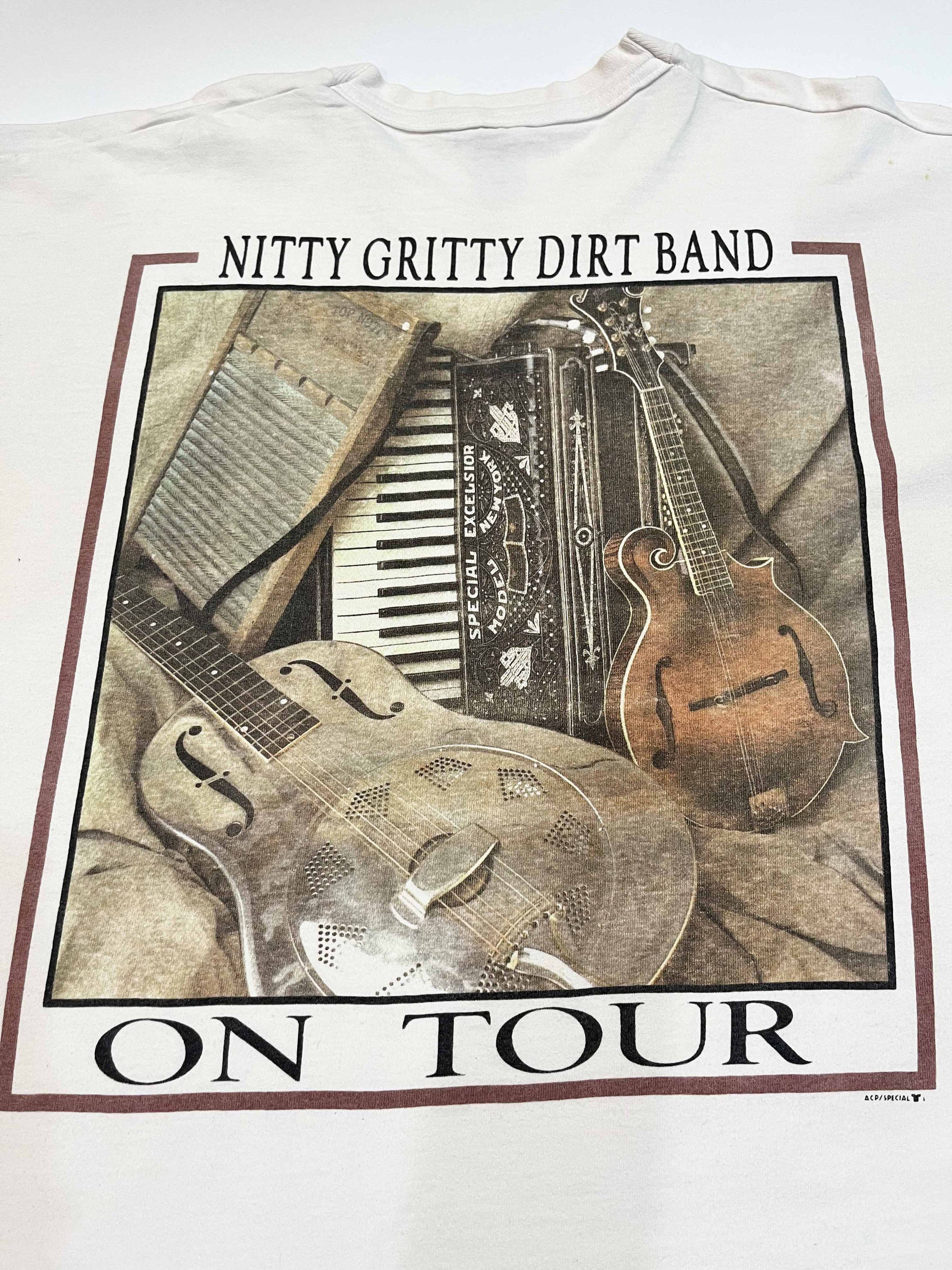Fruit Of The Loom × Vintage Vintage Nitty Gritty Dirt Band Country Folk Rock T-Shirt Size US XXL / EU 58 / 5 - 5 Thumbnail