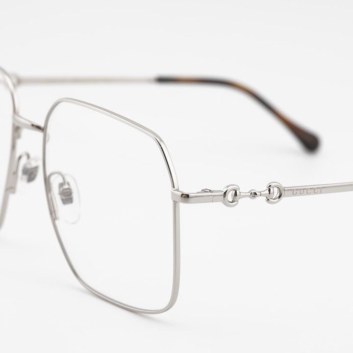 Gucci Gucci GG0952O 003 Eyeglasses Gold/Silver 57mm Square Frame Size ONE SIZE - 9 Thumbnail