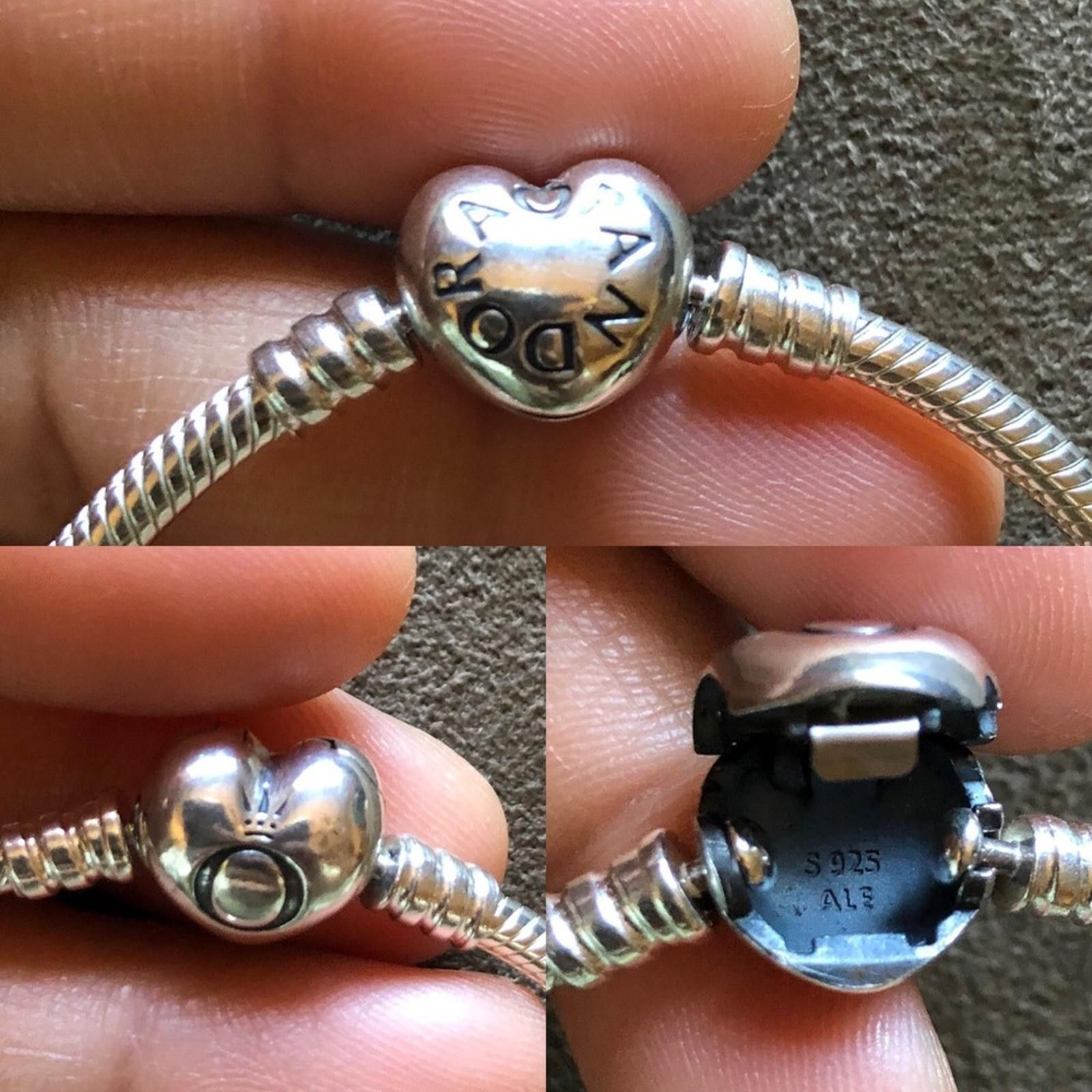 pandora Authentic Pandora Bracelet with 9 Pandora Charms Size ONE SIZE - 6 Thumbnail