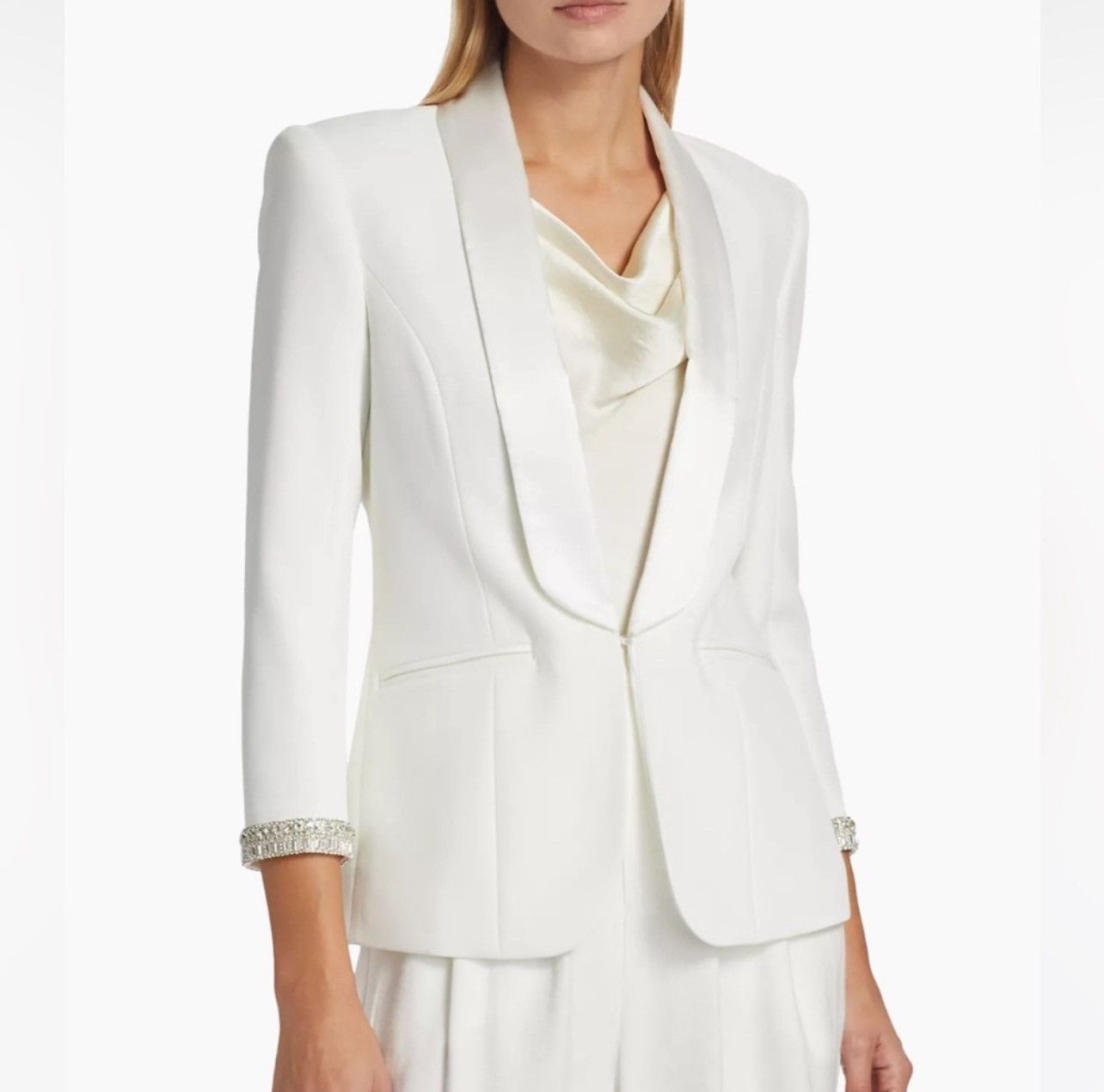Generation Love Generation Love Argo Crystal Trimmed Crepe Blazer size XS Size XS / US 0-2 / IT 36-38 - 5 Thumbnail