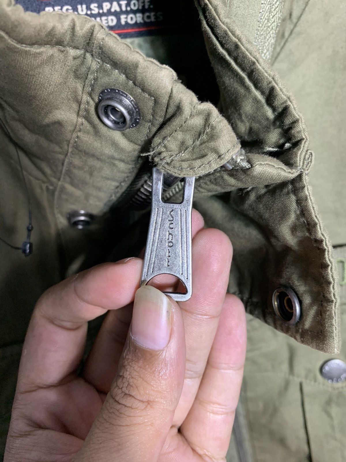Schott × Vintage Schott M65 x Cuento Military Jacket 🧥 Size US L / EU 52-54 / 3 - 4 Thumbnail