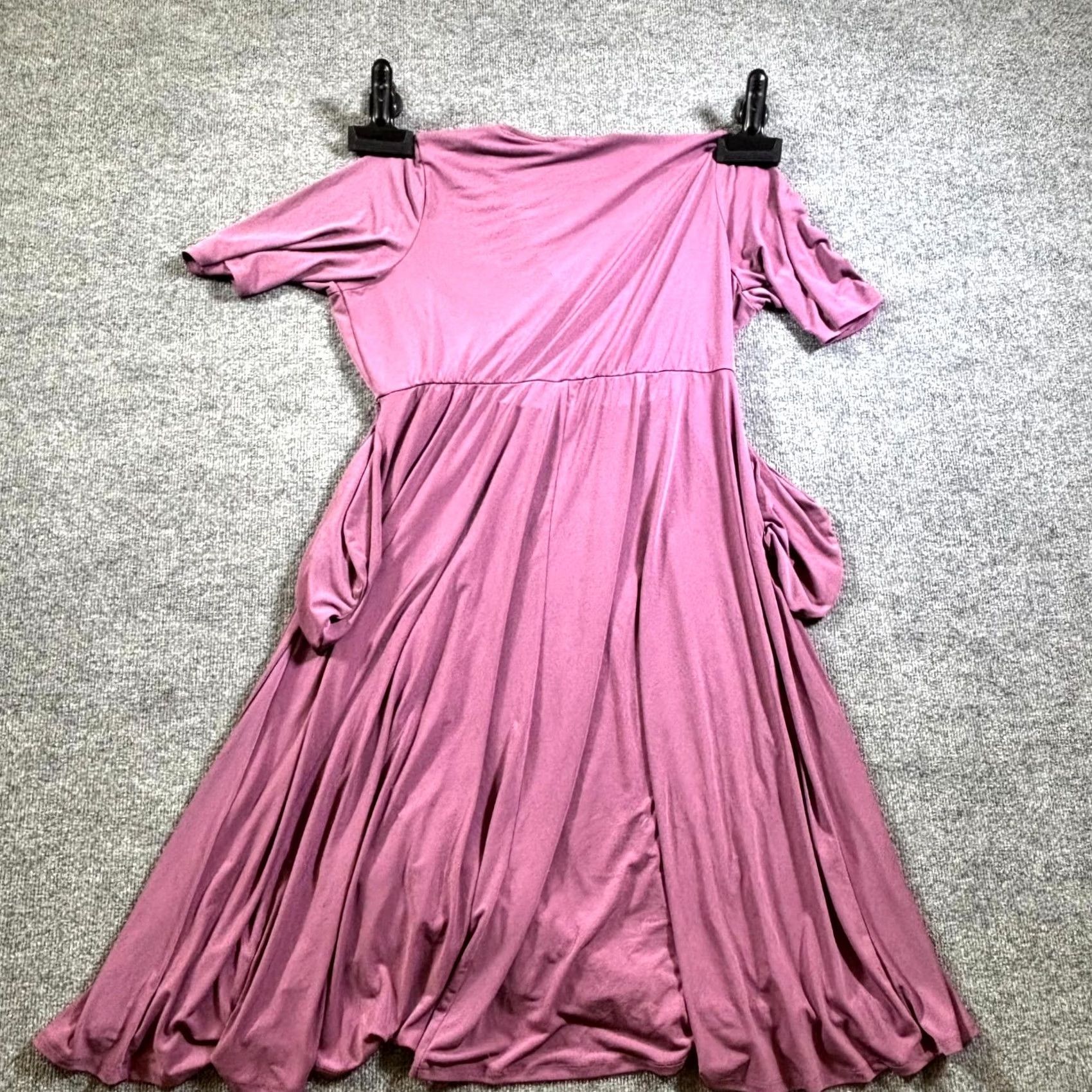 Torrid Torrid Wrap Midi Dress Women's Purple Surplice Neck Pockets Pleated Wedding Short Sleeves Size XS / US 0-2 / IT 36-38 - 4 Thumbnail