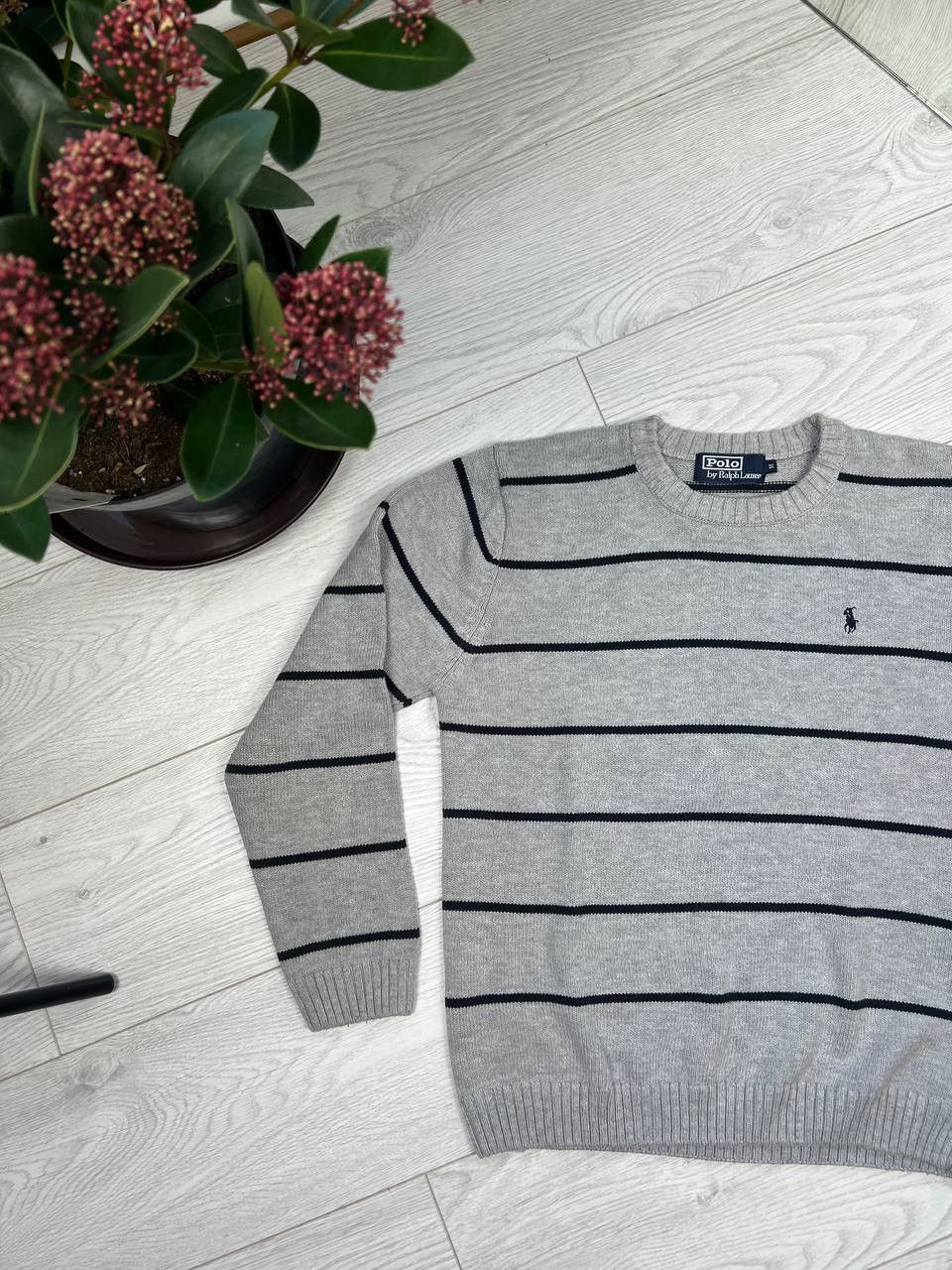 Polo Ralph Lauren × Vintage Vintage Polo Ralph Lauren Striped Boxy Sweater Y2K L Size US M / EU 48-50 / 2 - 3 Thumbnail