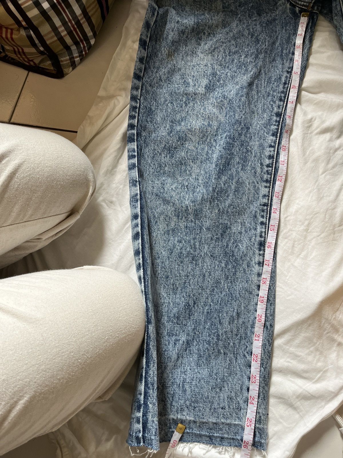 Levi's 80s Levis Big E Acid Wash Hidden Rivet Size US 32 / EU 48 - 16 Thumbnail