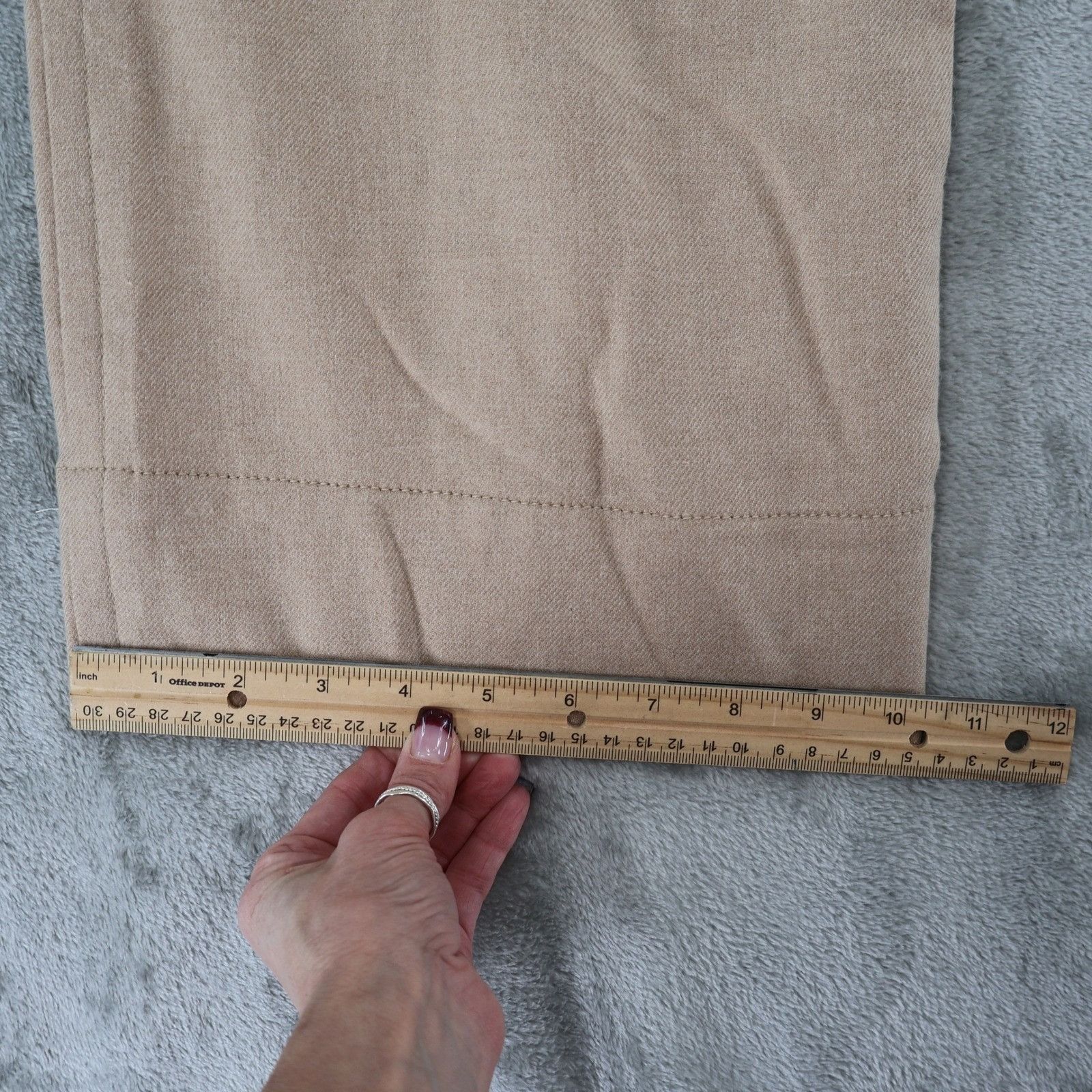 Vince Vince Wide Leg Cargo Pant Women 12 Tan Utility HighRise Wool Size 34" / US 12 / IT 48 - 11 Thumbnail