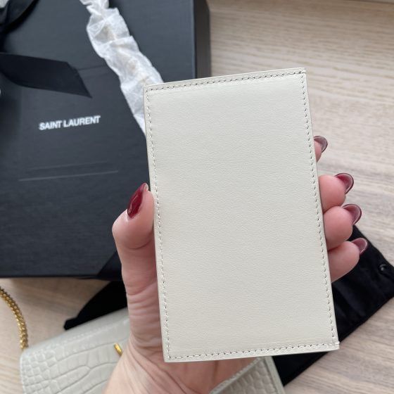 Saint Laurent Paris o1b1hav110724 Size: OS / Uptown Chain Wallet in Soft Cream Size ONE SIZE - 4 Thumbnail