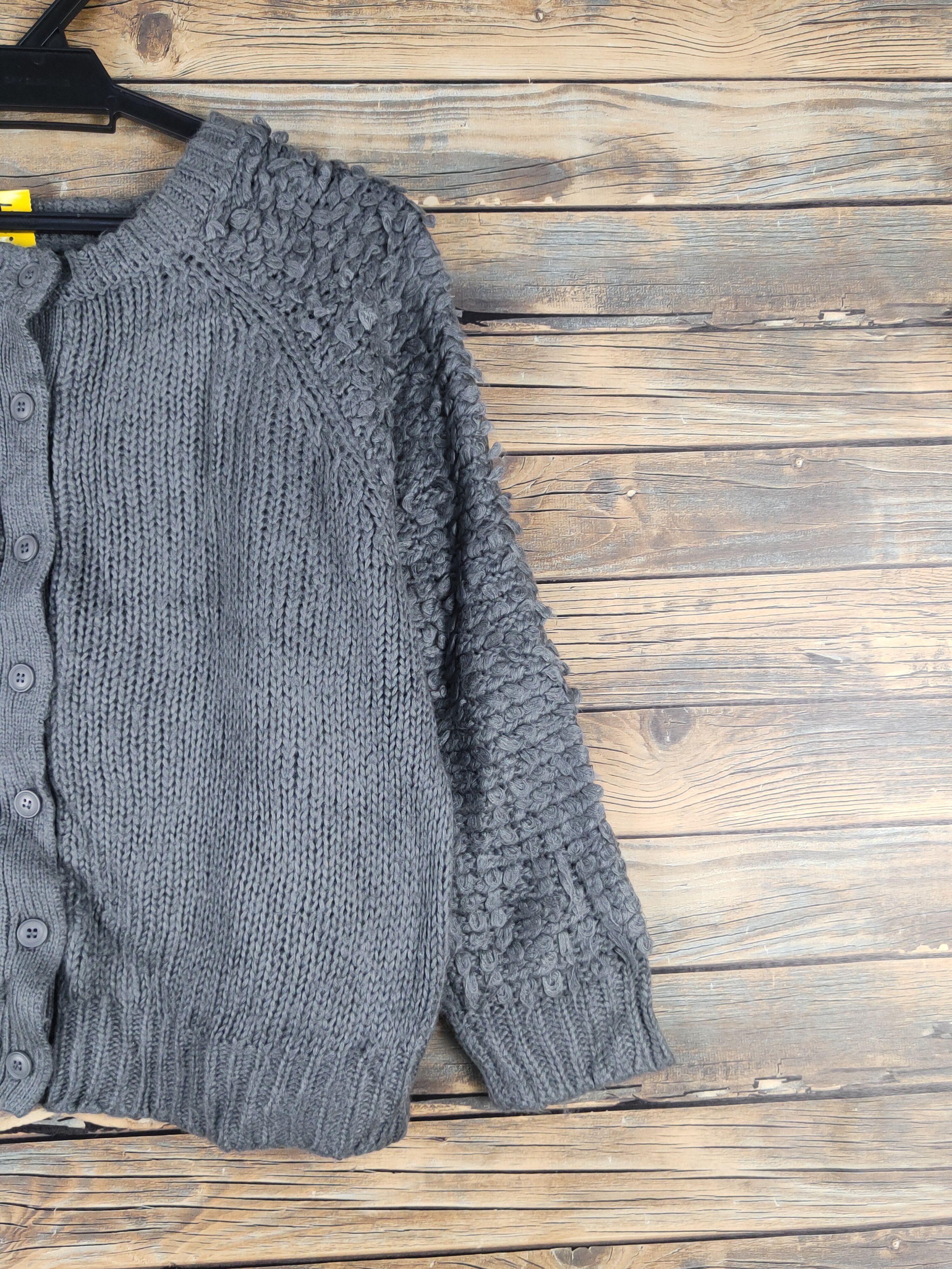 Japanese Brand Melrose Claire Dark Gray knitwear Cardigan #W1359 Size S / US 4 / IT 40 - 5 Thumbnail