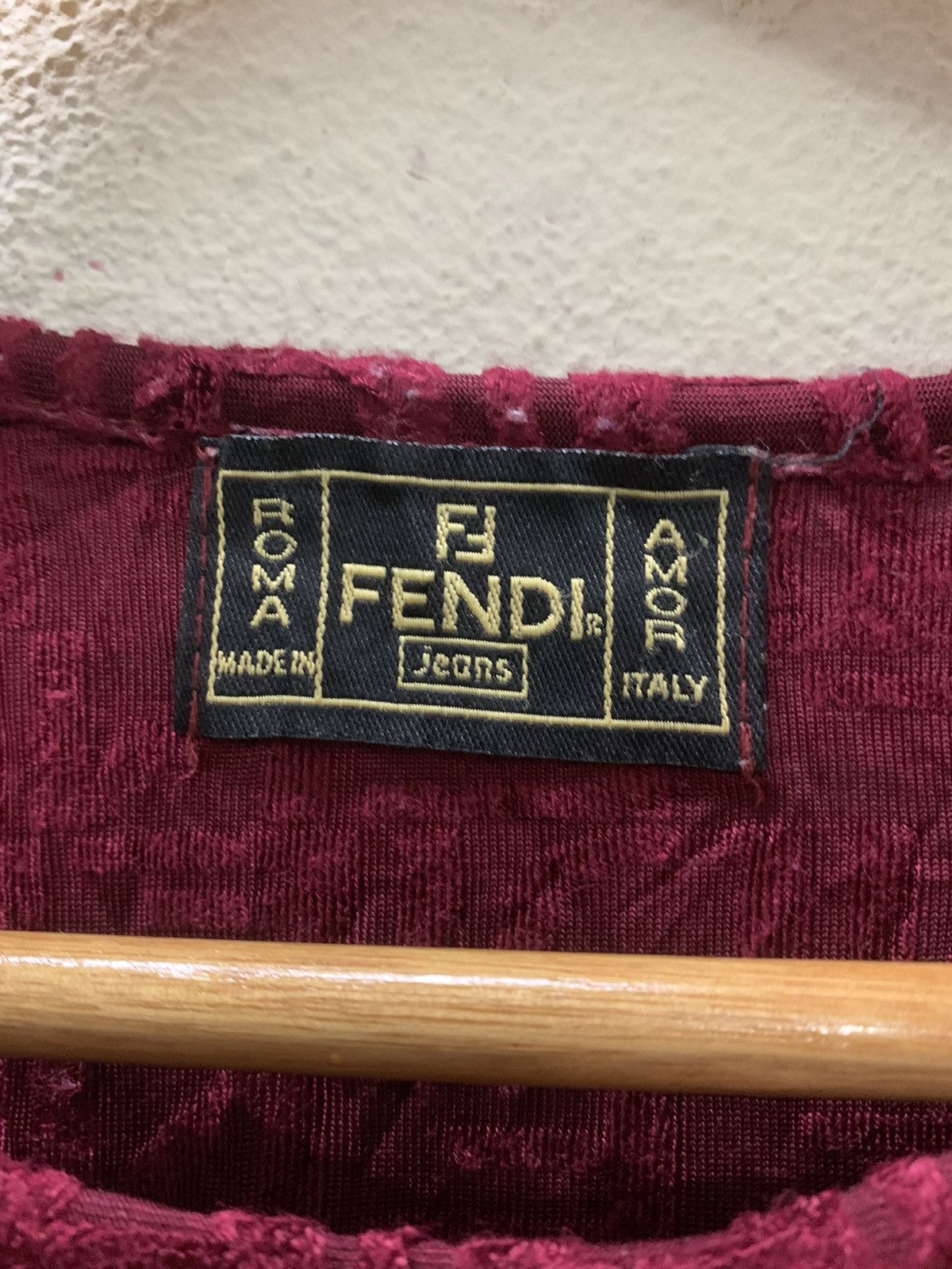 Fendi Fendi Roma Mesh Top Long Sleeve Monogram Script Size S / US 4 / IT 40 - 6 Thumbnail