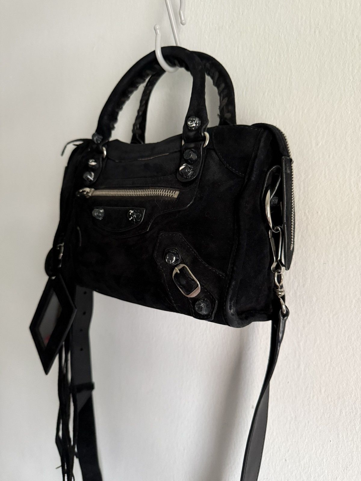 Balenciaga Balenciaga Classic Mini City Black Suede bag Size ONE SIZE - 3 Thumbnail