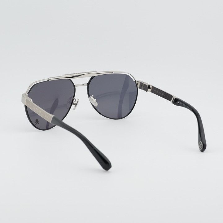 Philipp Plein Philipp Plein SPP073M 0583 Sunglasses Palladium Aviator Fram Size ONE SIZE - 6 Thumbnail
