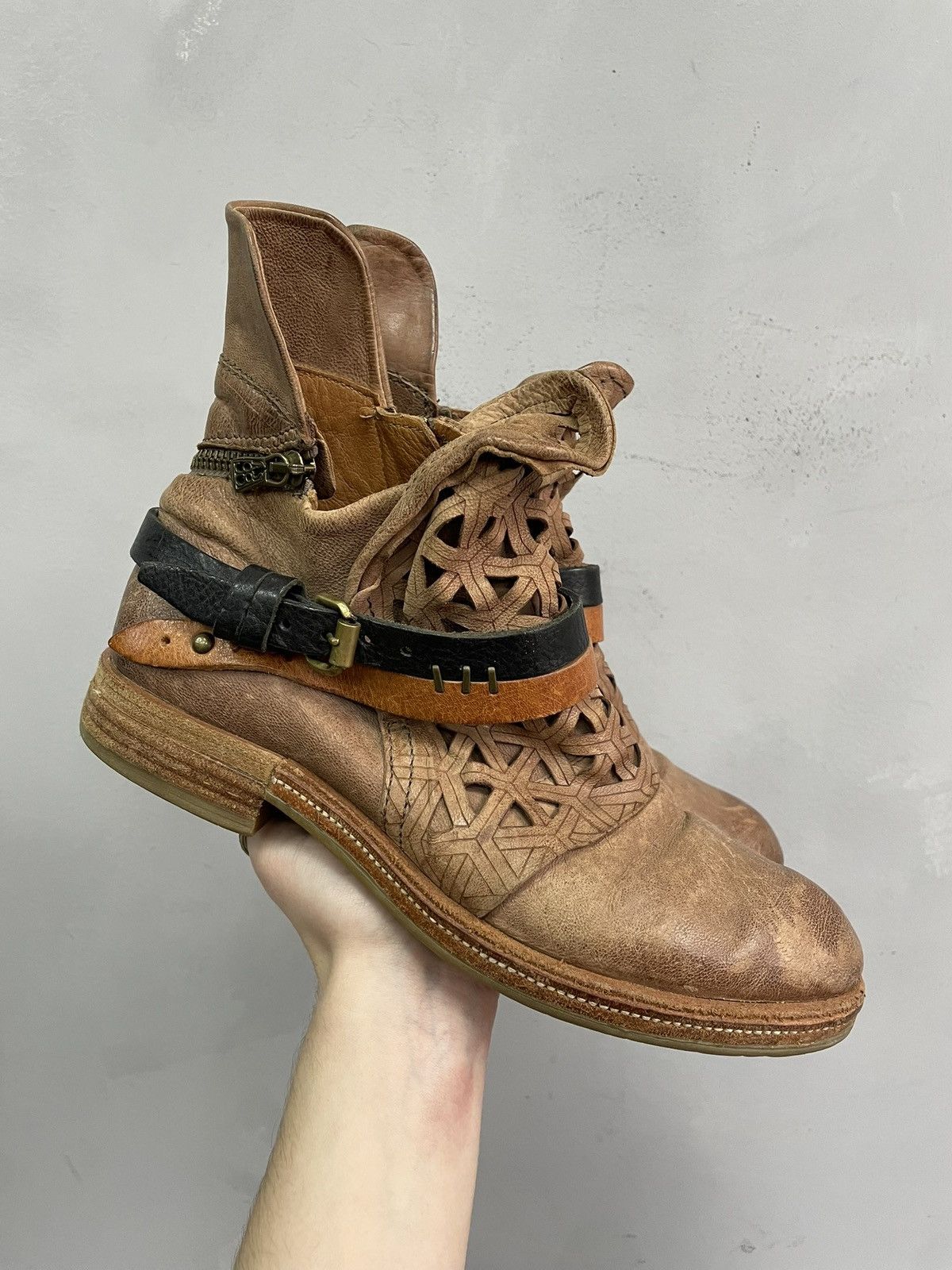 A.S.98 Ankle avant garde moto boots A.S. 98 rick owens style 90s Size US 6.5 / EU 39-40 - 2 Thumbnail
