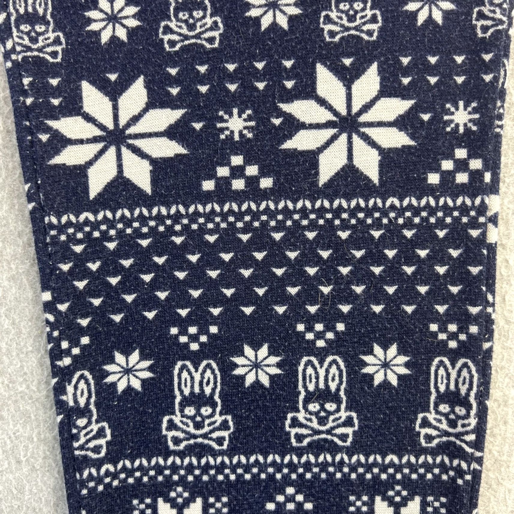 Psycho Bunny Psycho Bunny Pants Mens Medium Blue White Holiday Fair Isle Bunny Lounge Pajama PB Lounge Pants Size US 31 - 7 Thumbnail