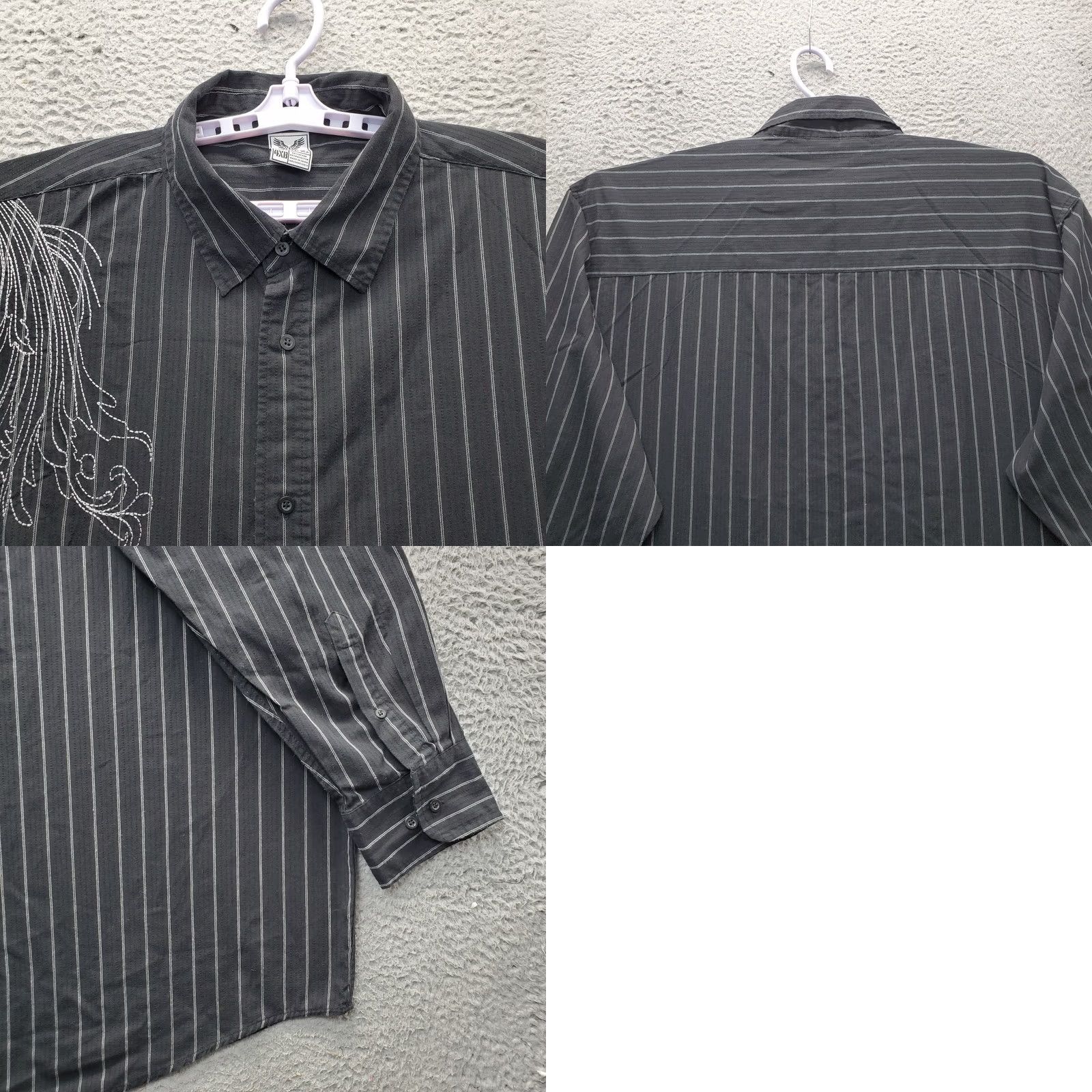 Avirex Avirex Mens 4XB Multi Striped Embroidered Long Sleeve Collared Button Up Shirt Size US XXL / EU 58 / 5 - 8 Thumbnail