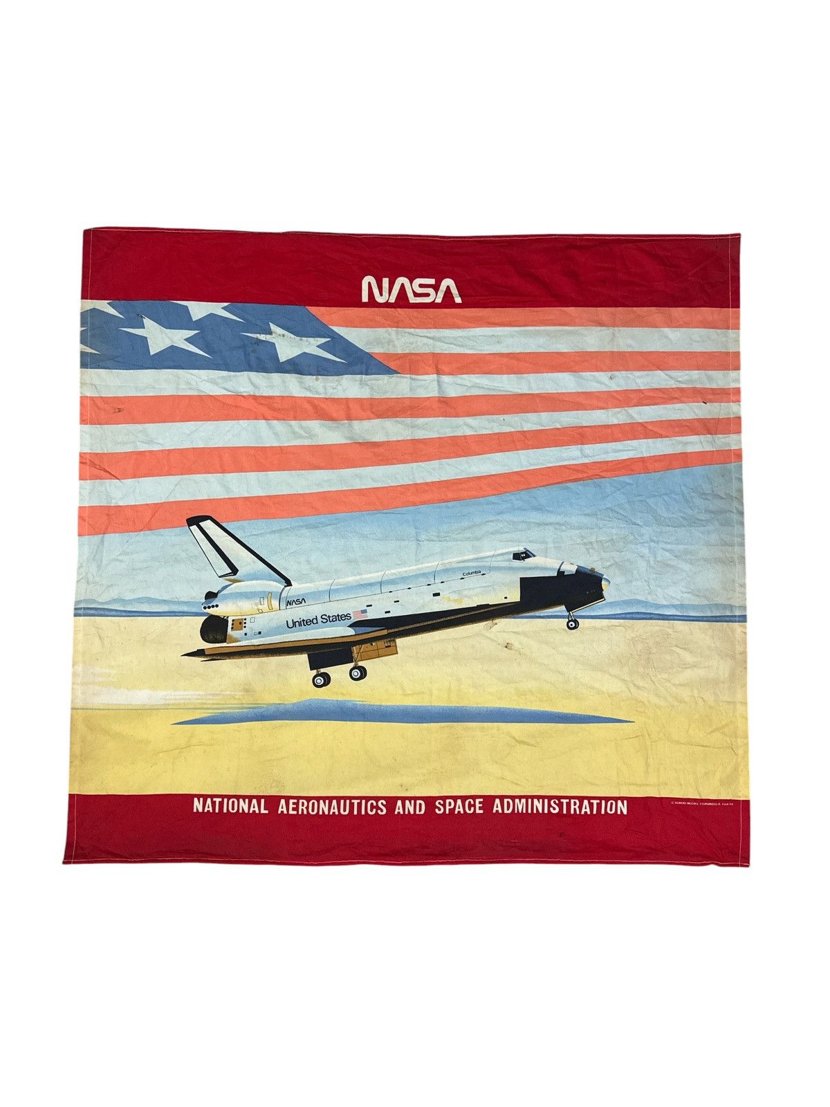 NASA 1970s ROBERT MCCALL NASA ARTWORK DISCOVERY SPACESHIP BANNER Size ONE SIZE - 1 Thumbnail