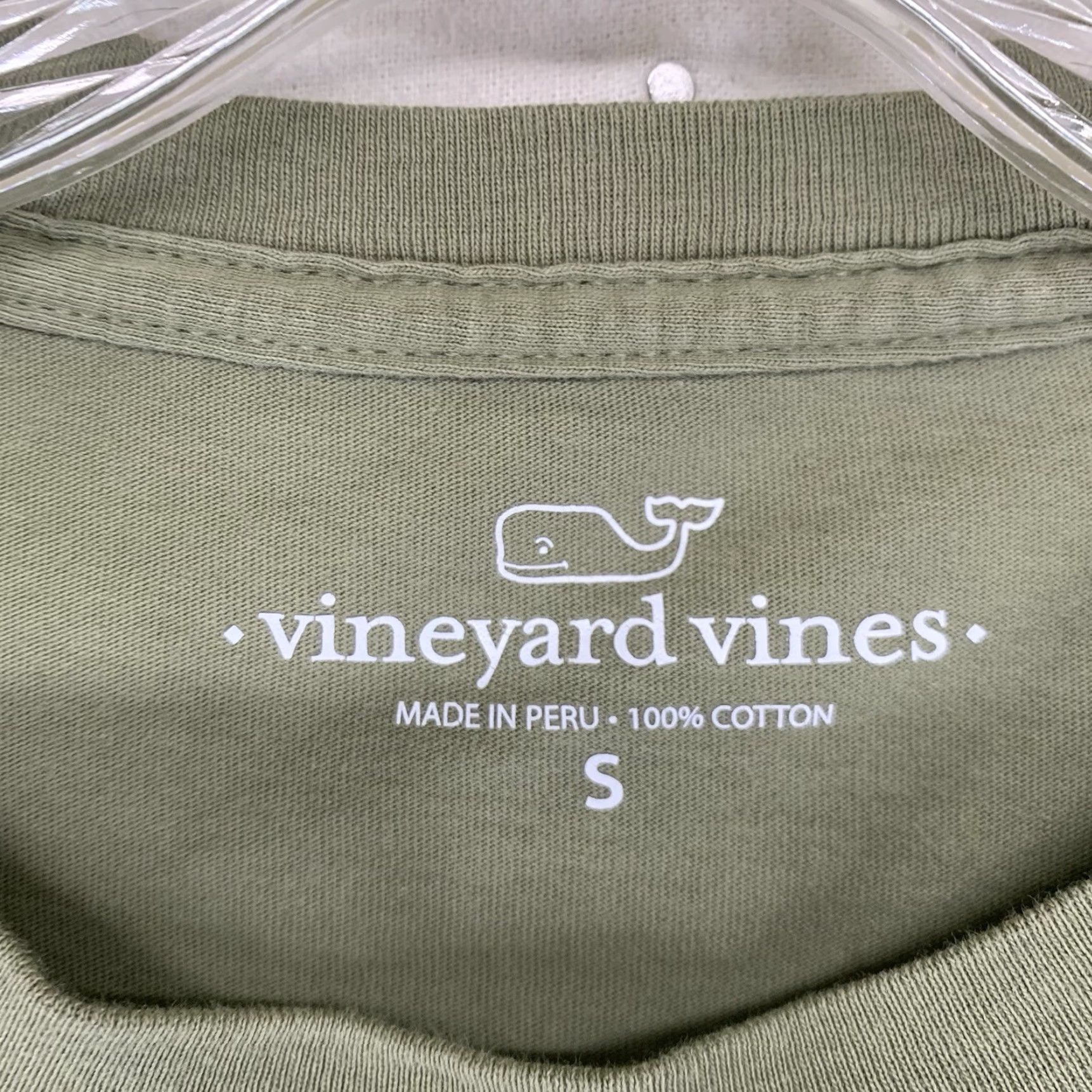 Vineyard Vines VINEYARD VINES Men's Long Sleeve T-Shirt Small Light Olive Patriotic Whale Graphic Preppy Sports Size US S / EU 44-46 / 1 - 6 Thumbnail