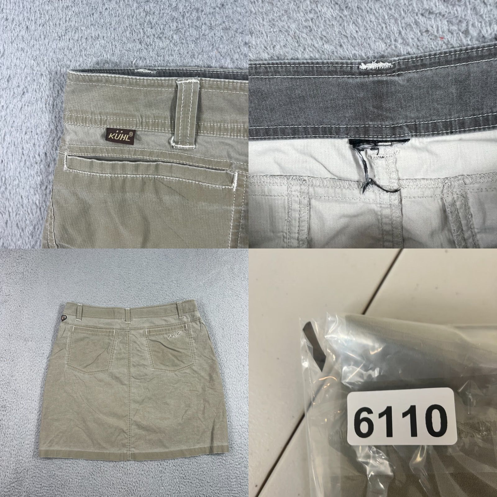 Vintage Kuhl Women's Skirt 12 Short A-Line Casual Pockets Cotton Nylon Spandex Gray Modern Outdoor Summer Size 34" / US 12 / IT 48 - 8 Thumbnail