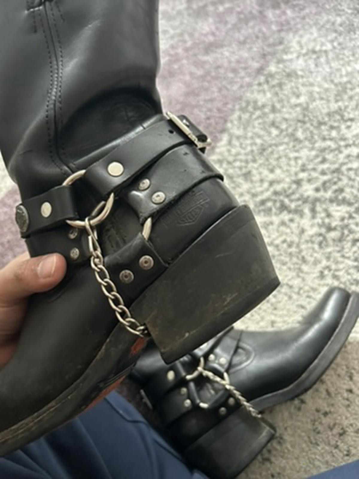 Harley Davidson Vintage Harley-Davidson Black Leather Harness Boots Size US 9 / IT 39 - 7 Thumbnail