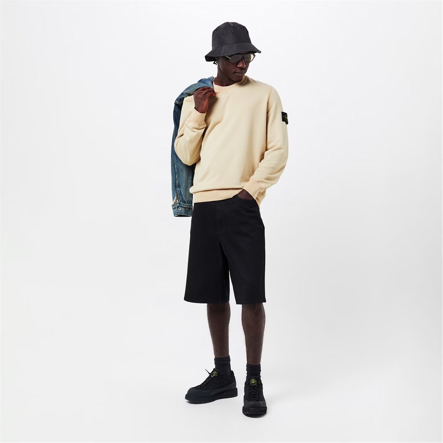Stone Island o1g2r1mq0526 Logo Crew Sweatshirt in Beige Size US S / EU 44-46 / 1 - 5 Thumbnail