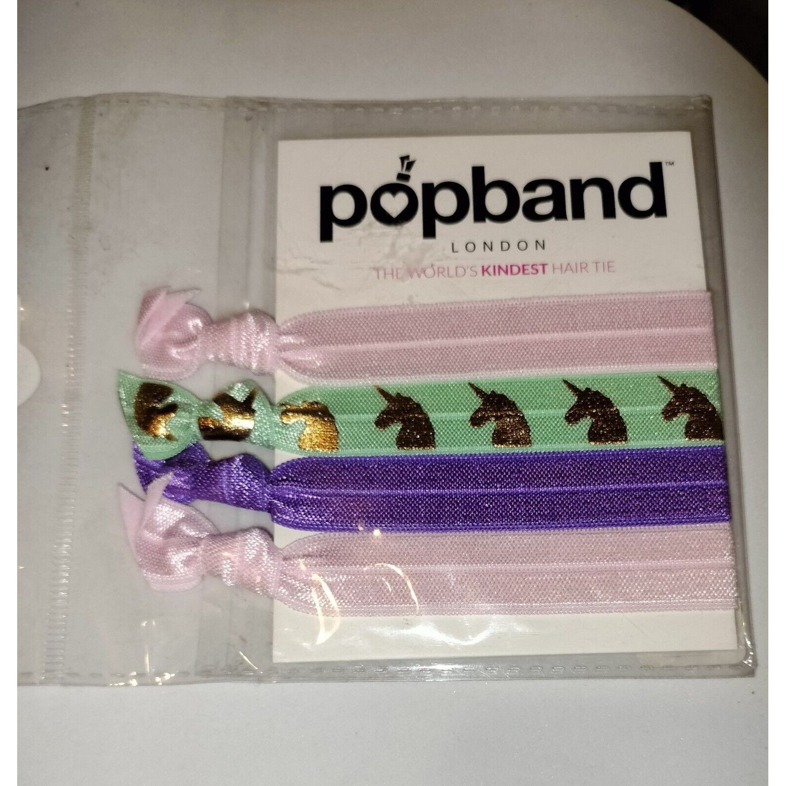 Other Popband 4 Pack Glitter Hair Accessories Band Pink Unicorn Pu Size ONE SIZE - 4 Thumbnail
