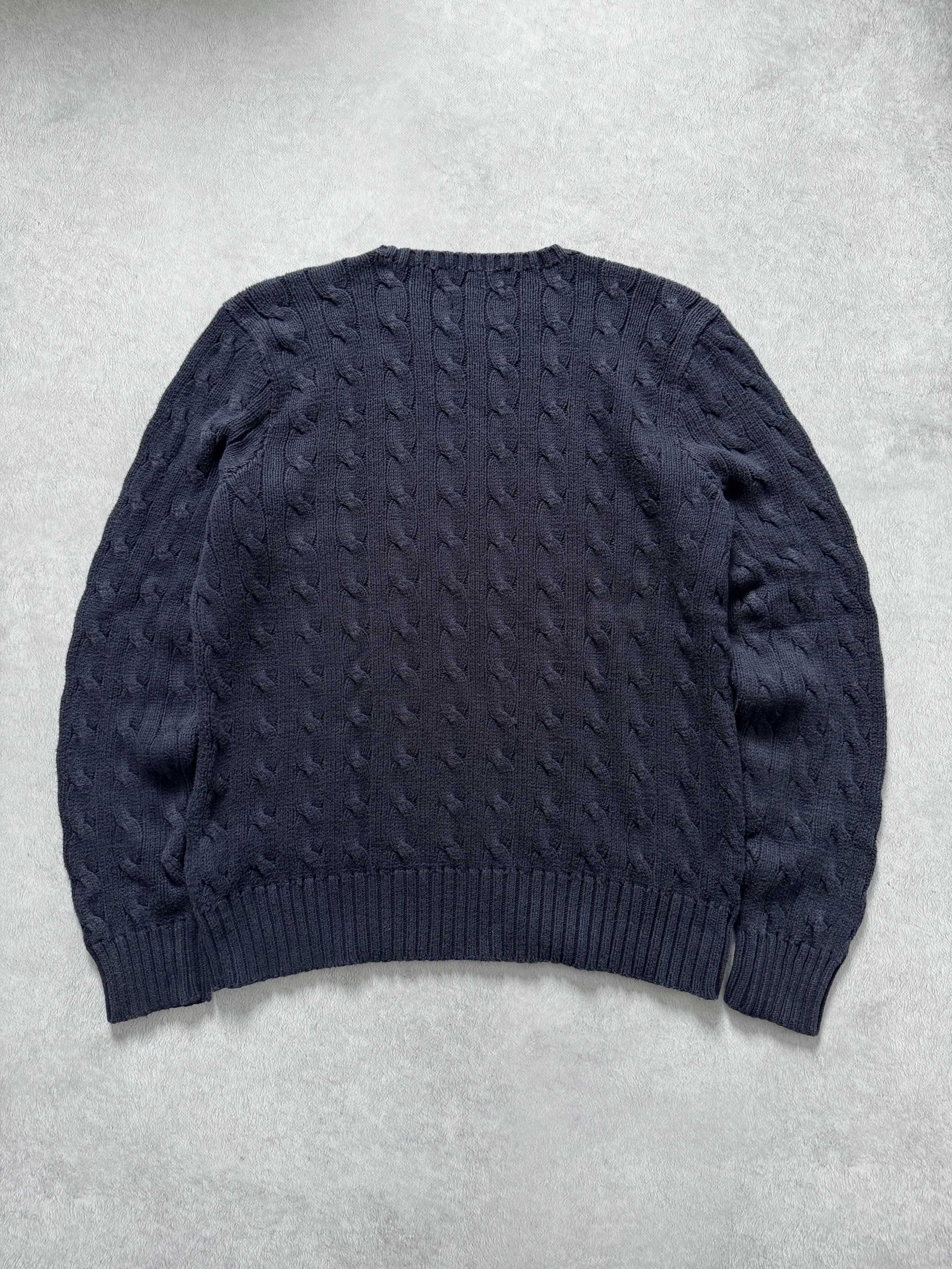 Polo Ralph Lauren Vintage Polo Ralph Lauren Cable Knit Sweater Pima Cotton Size US L / EU 52-54 / 3 - 2 Thumbnail