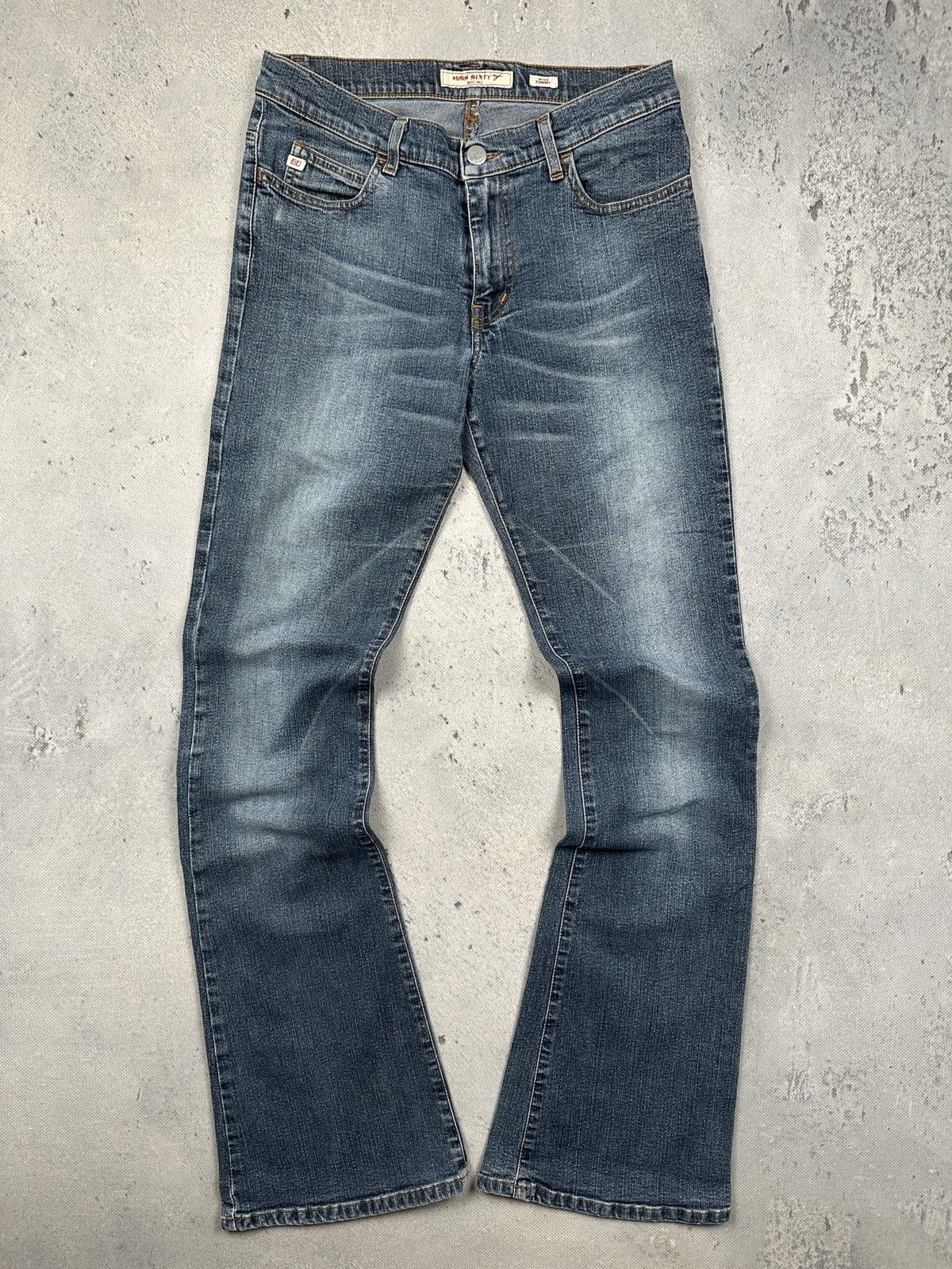 Miss Sixty Miss Sixty Tommy Bootcut Low Rise Blue Denim Flared Jeans Size 28" / US 6 / IT 42 - 2 Thumbnail