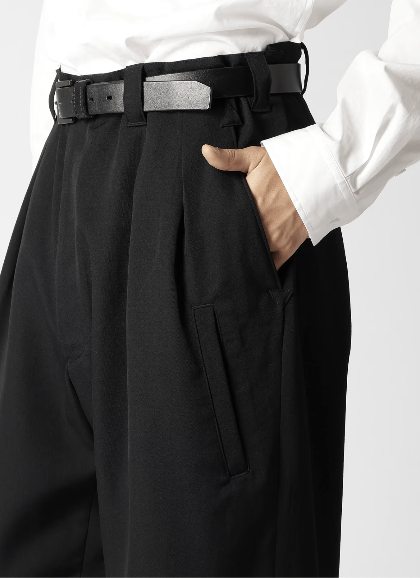 Yohji Yamamoto Yohji Yamamoto Pour Homme W/Gabardine LEFT SIDE POCKET PANTS Size US 32 / EU 48 - 15 Thumbnail