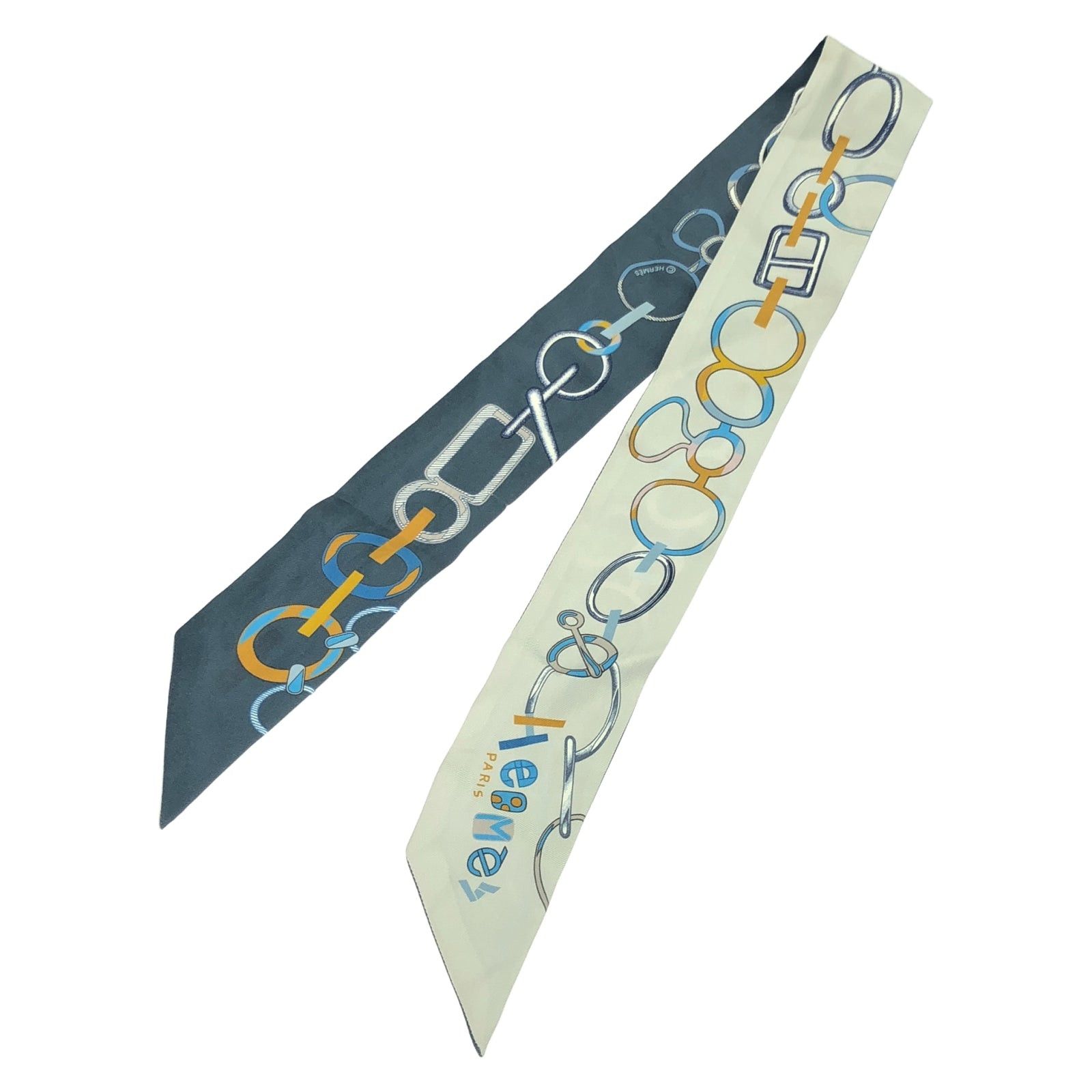 Hermes Hermes Twilly Scarf Silk Blue Size ONE SIZE - 1 Thumbnail